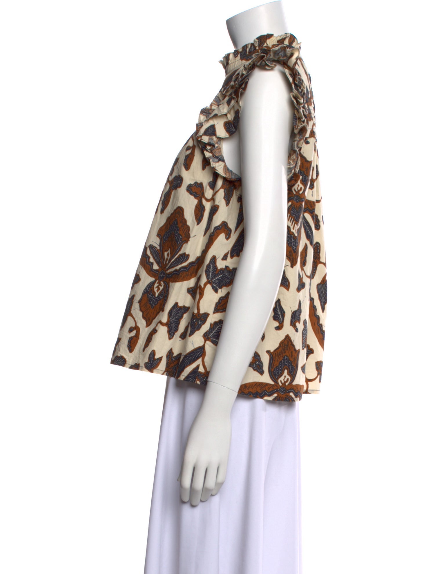 Ulla Johnson Printed Mock Neck Blouse