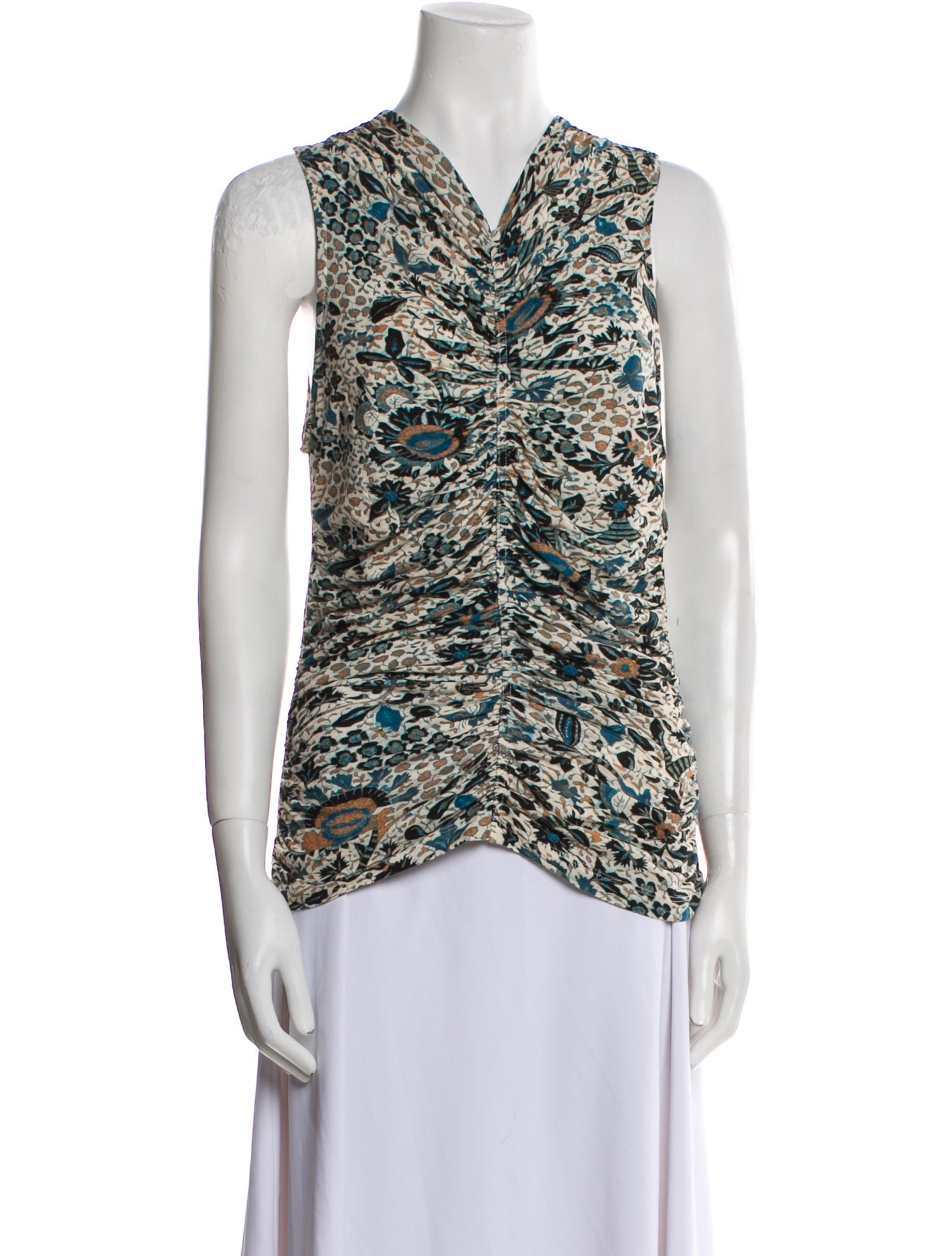 Ulla Johnson Printed Cowl Neck Top