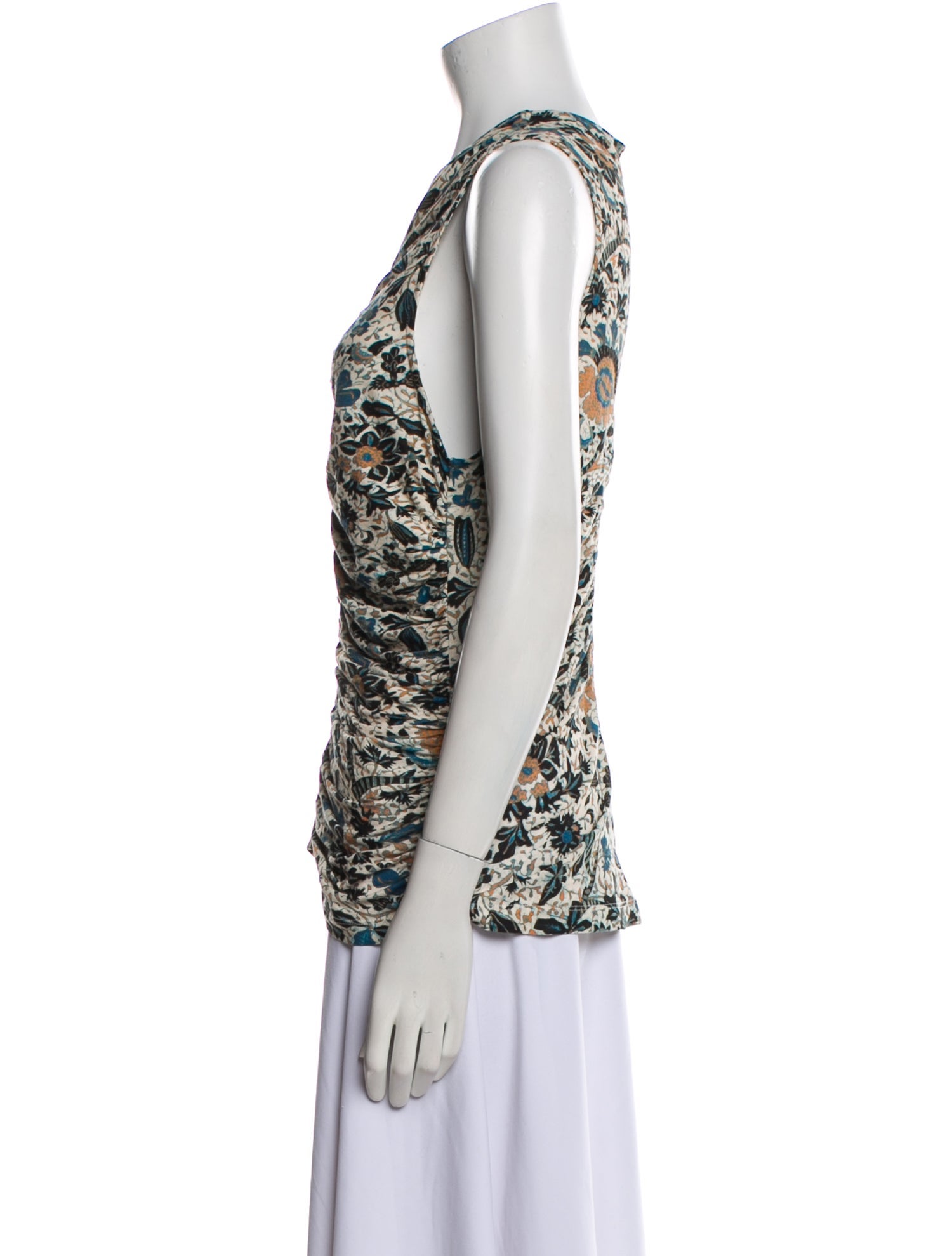 Ulla Johnson Printed Cowl Neck Top