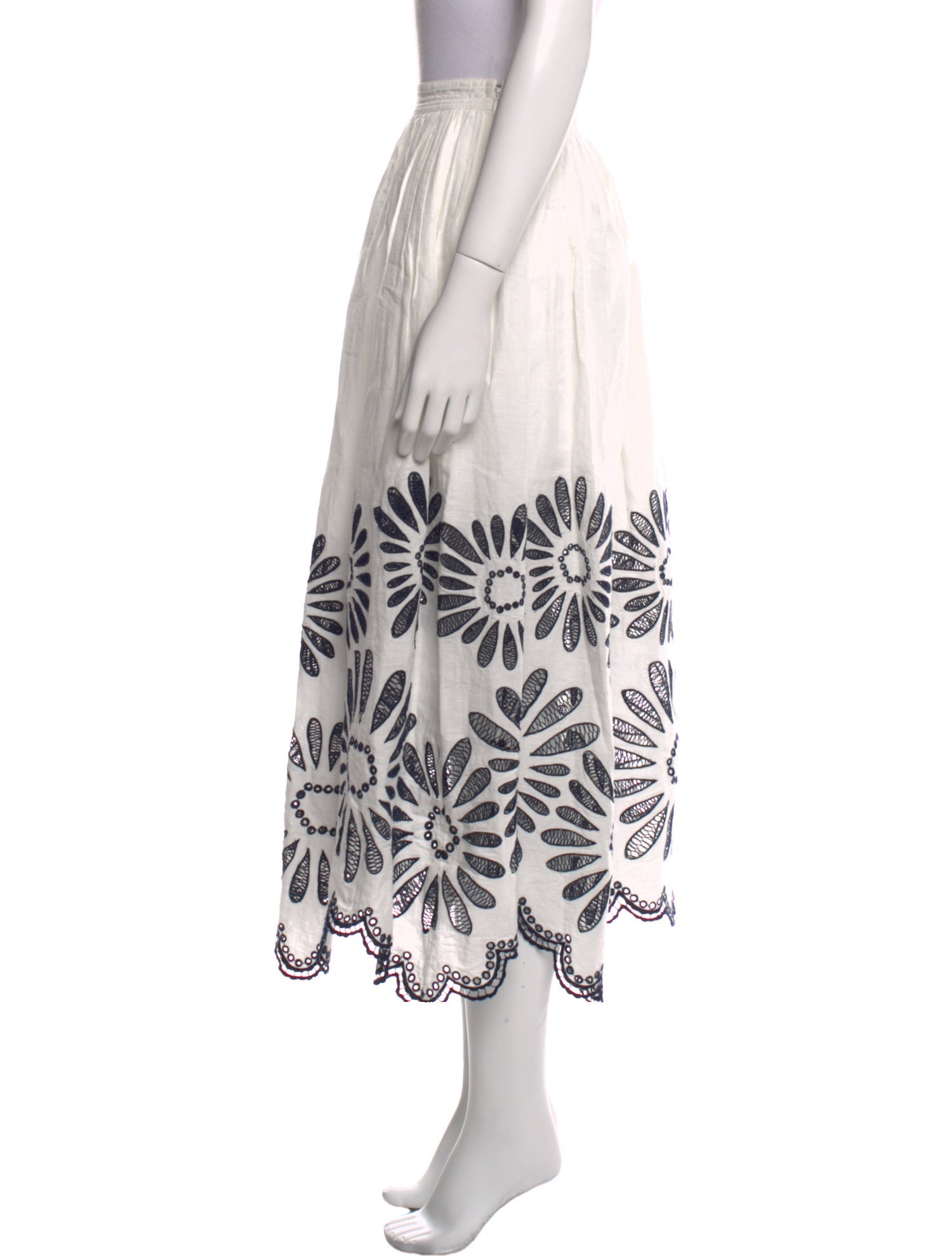 Ulla Johnson Floral Print Midi Length Skirt w/ Tags