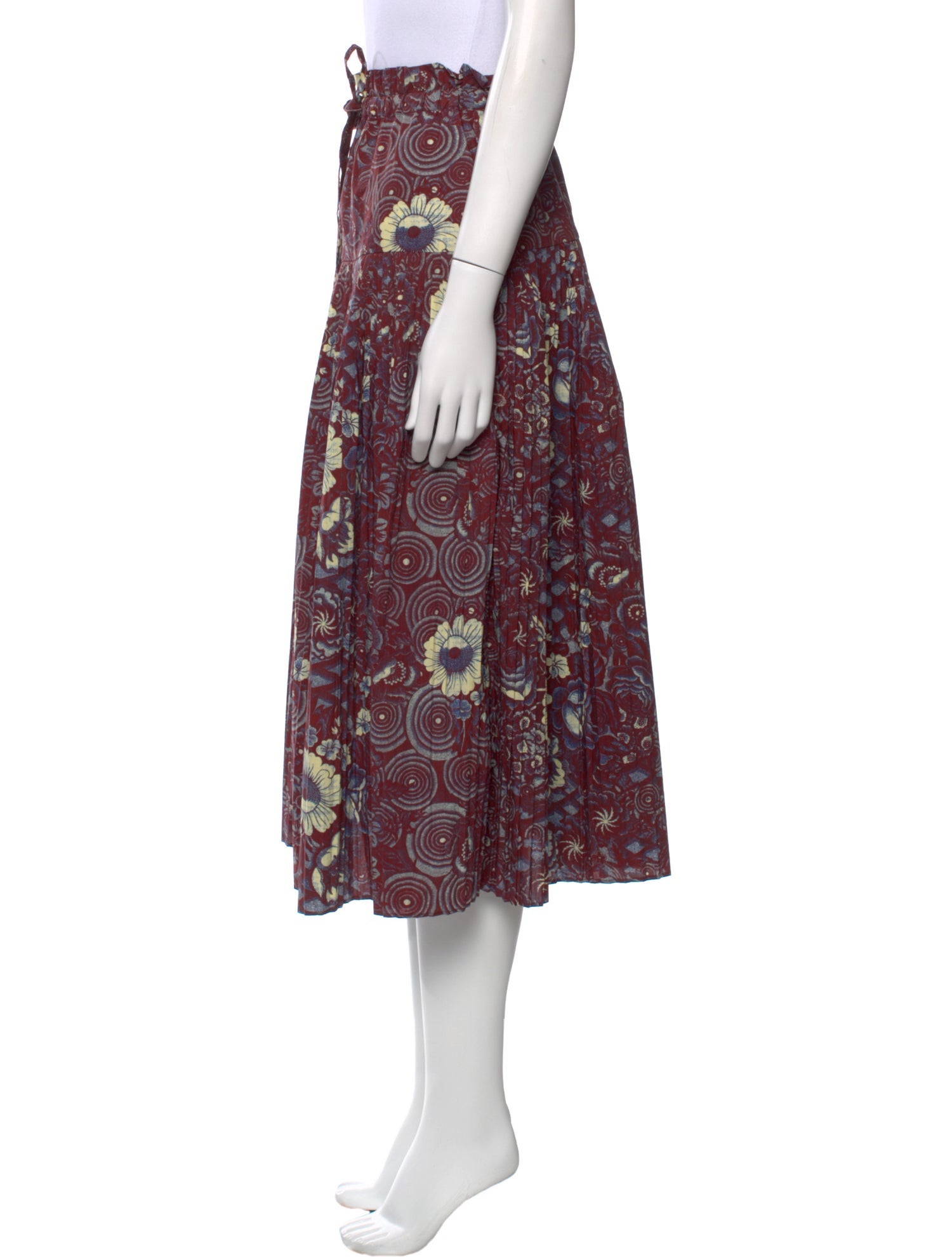 Ulla Johnson Floral Print Midi Length Skirt