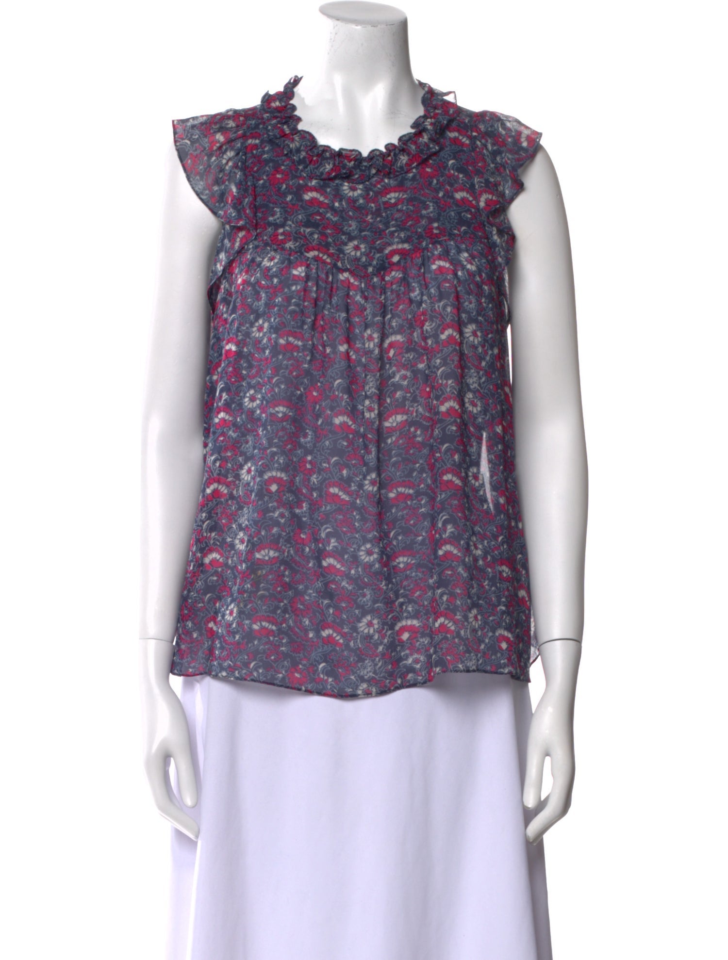 Ulla Johnson Silk Floral Print Blouse