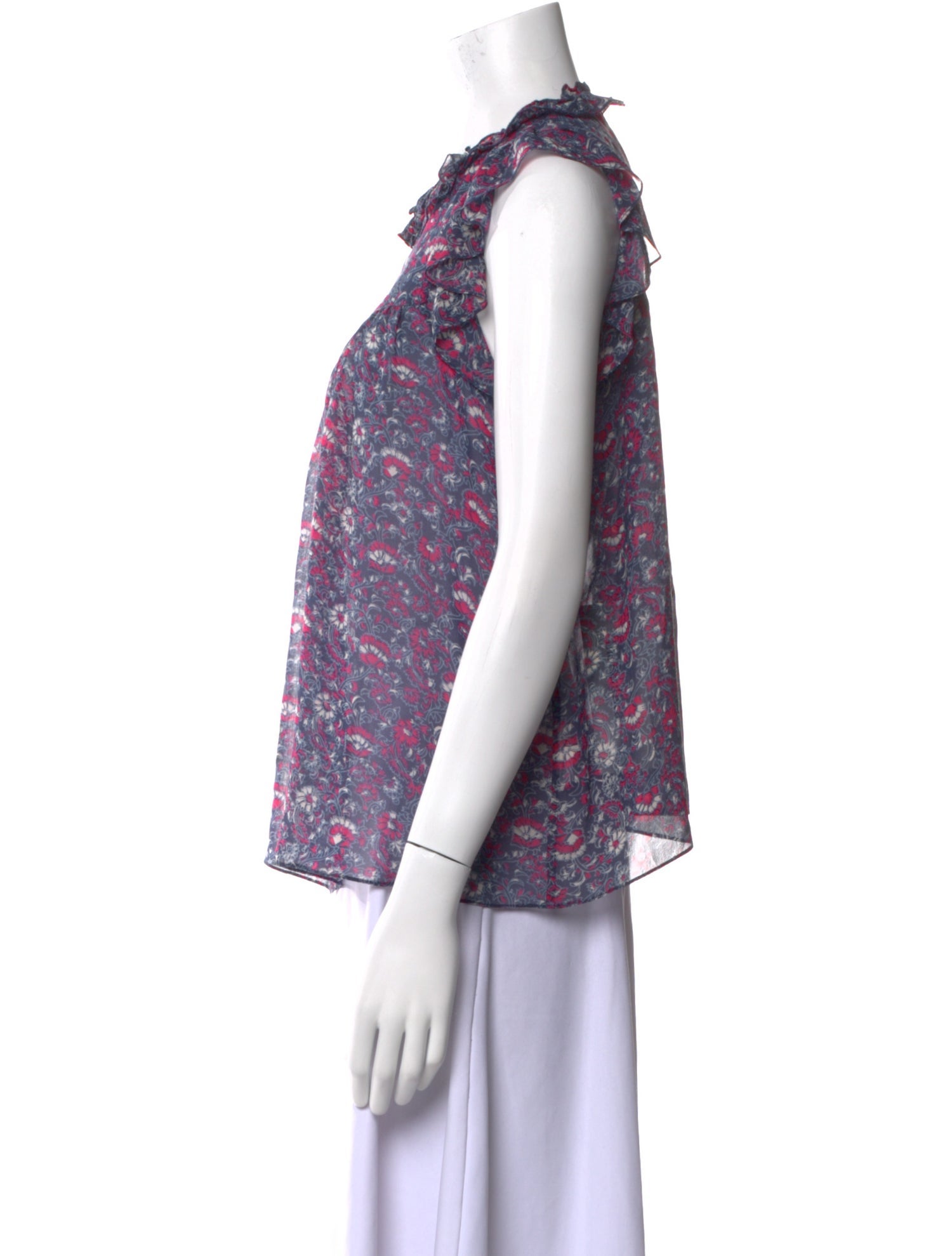 Ulla Johnson Silk Floral Print Blouse