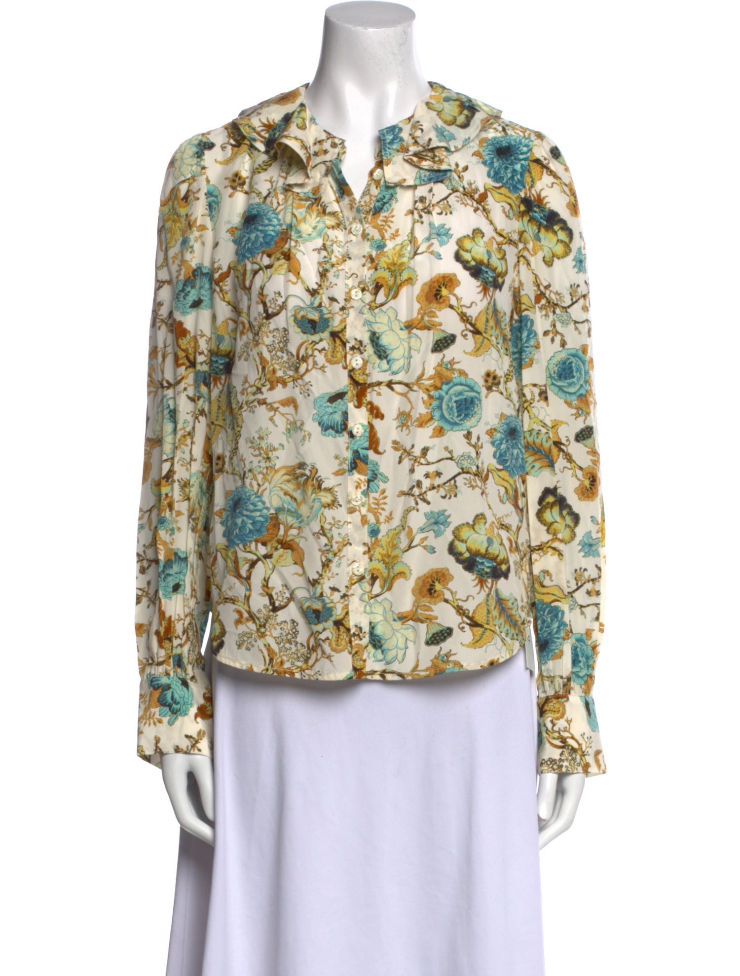 Ulla Johnson Silk Floral Print Blouse w/ Tags