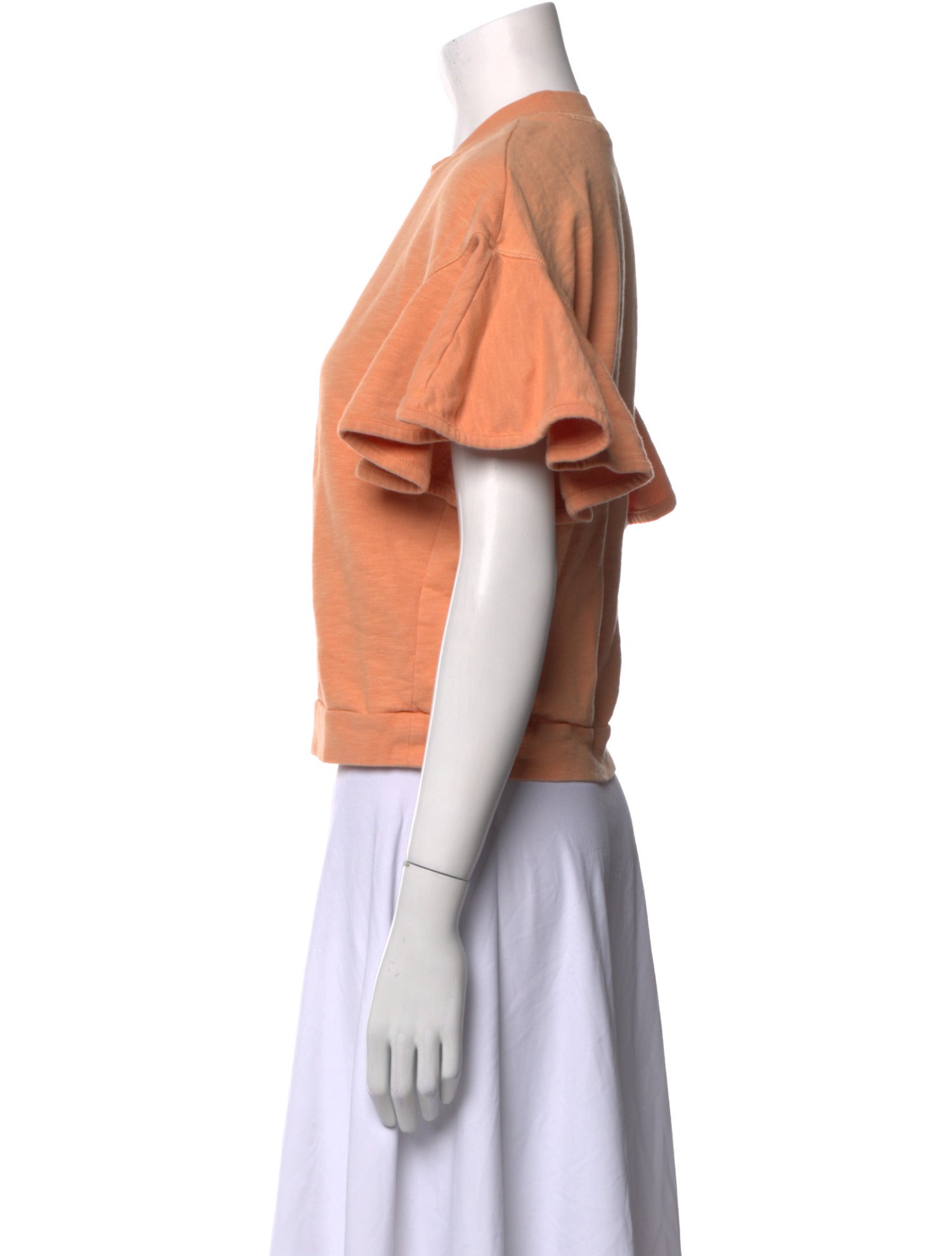 Ulla Johnson Crew Neck Short Sleeve Crop Top