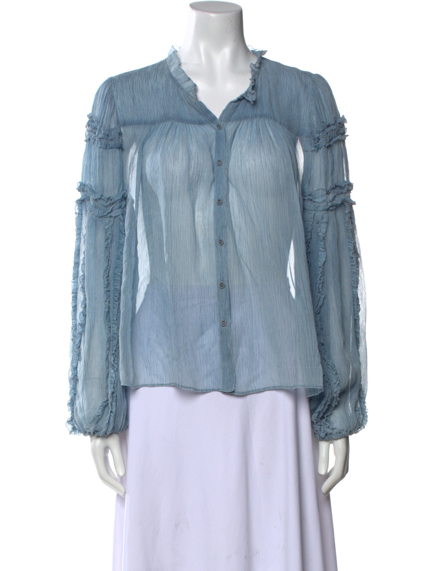 Ulla Johnson Silk V-Neck Blouse