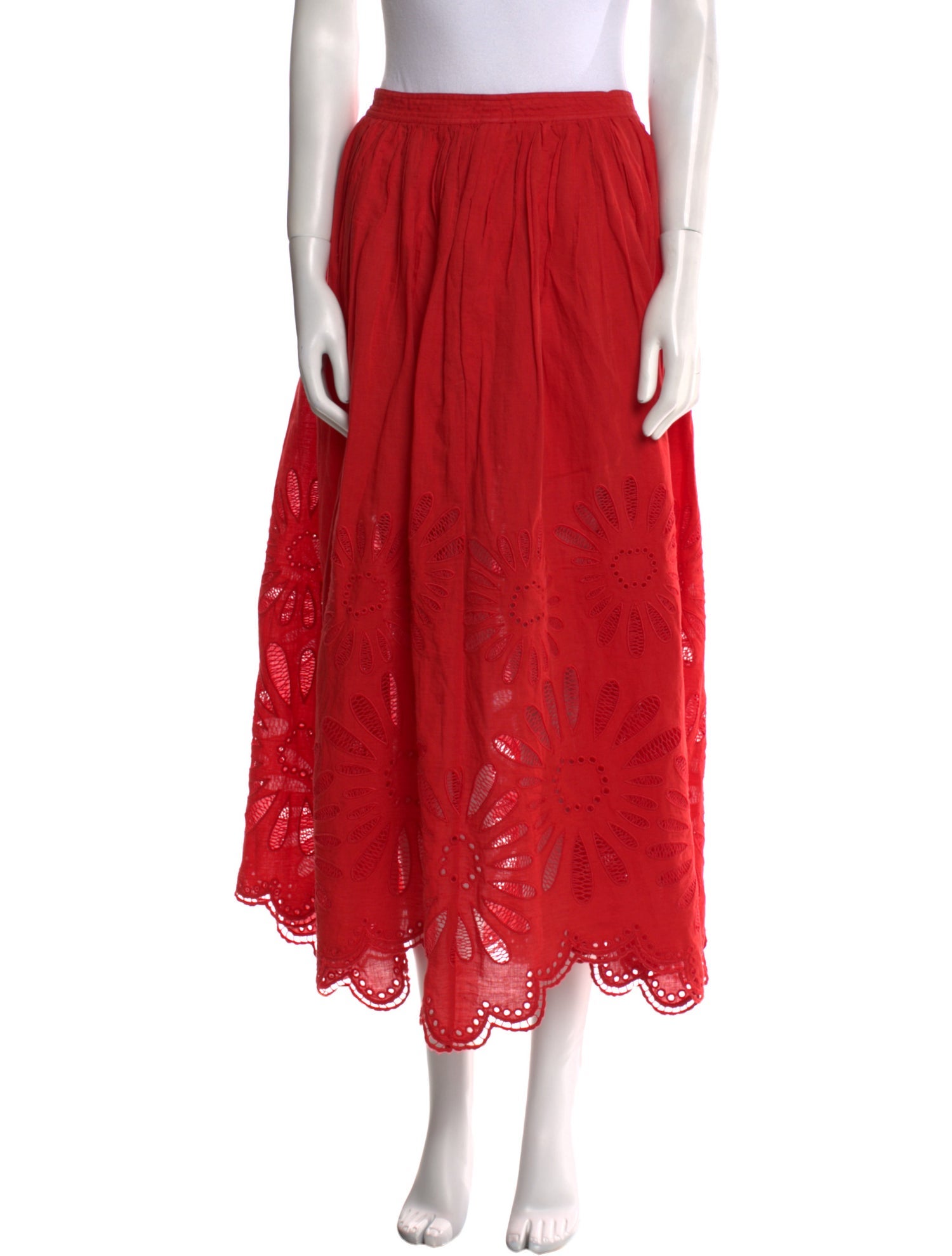 Ulla Johnson Linen Midi Length Skirt