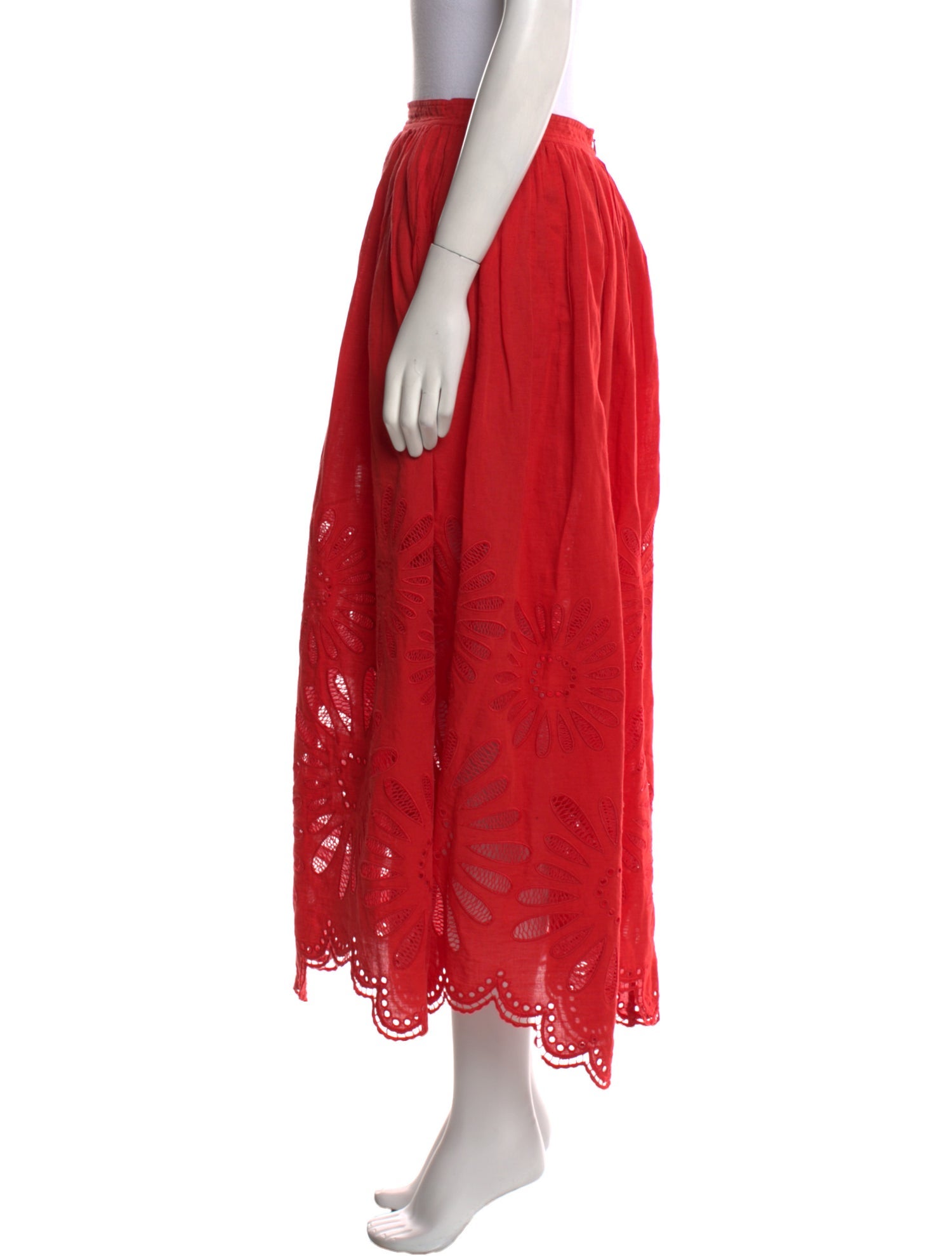 Ulla Johnson Linen Midi Length Skirt