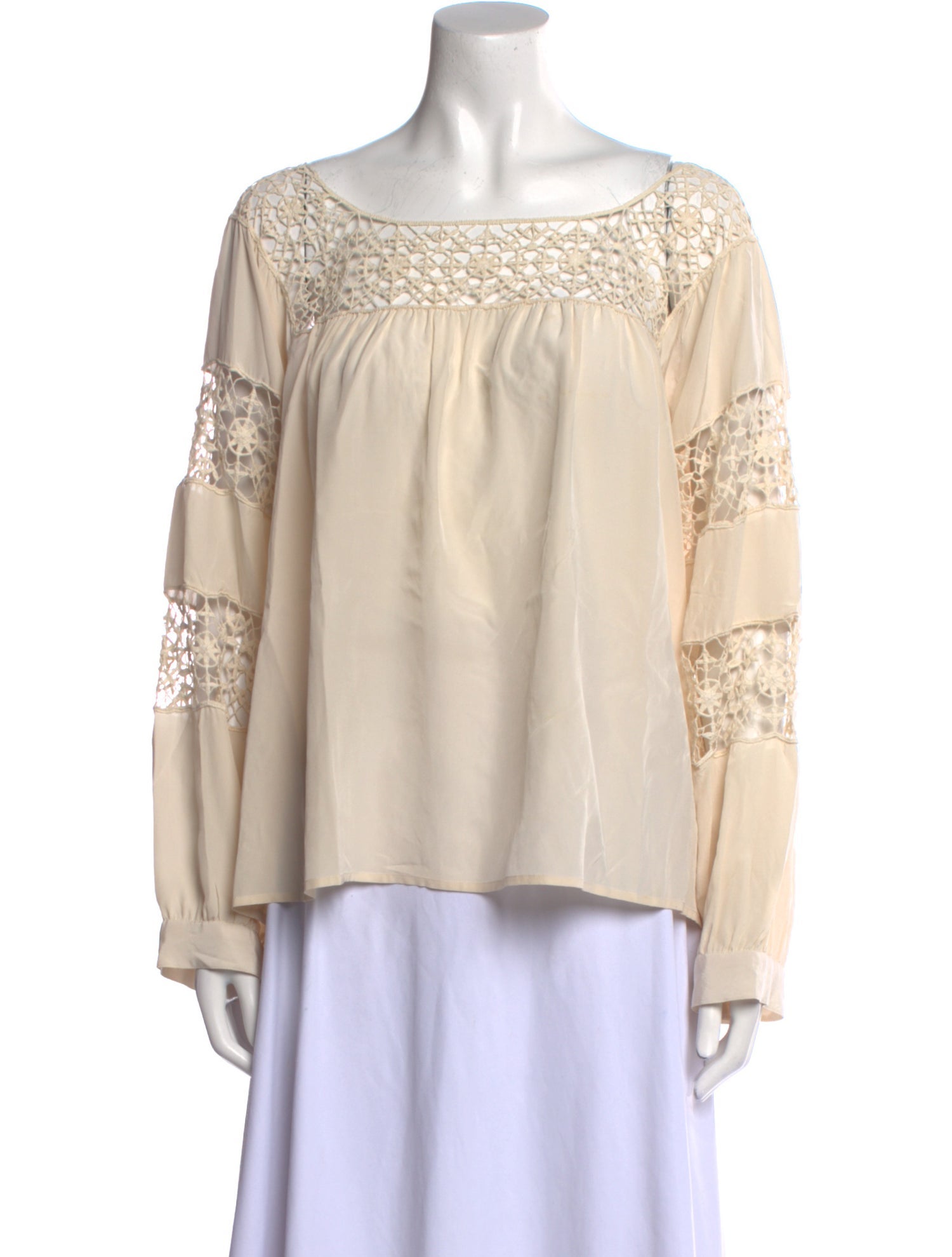 Ulla Johnson Scoop Neck Long Sleeve Blouse