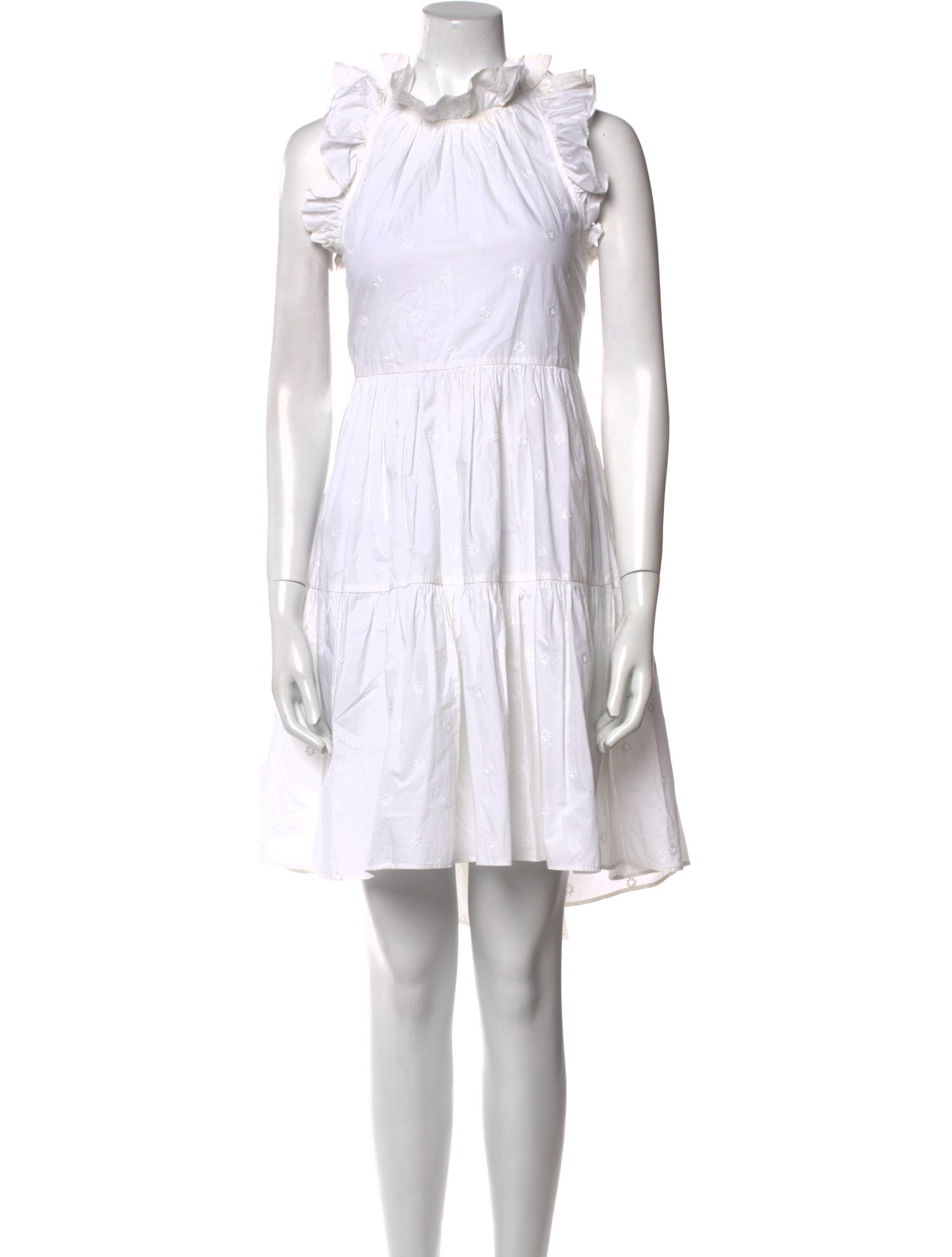 Ulla Johnson Mock Neck Knee-Length Dress