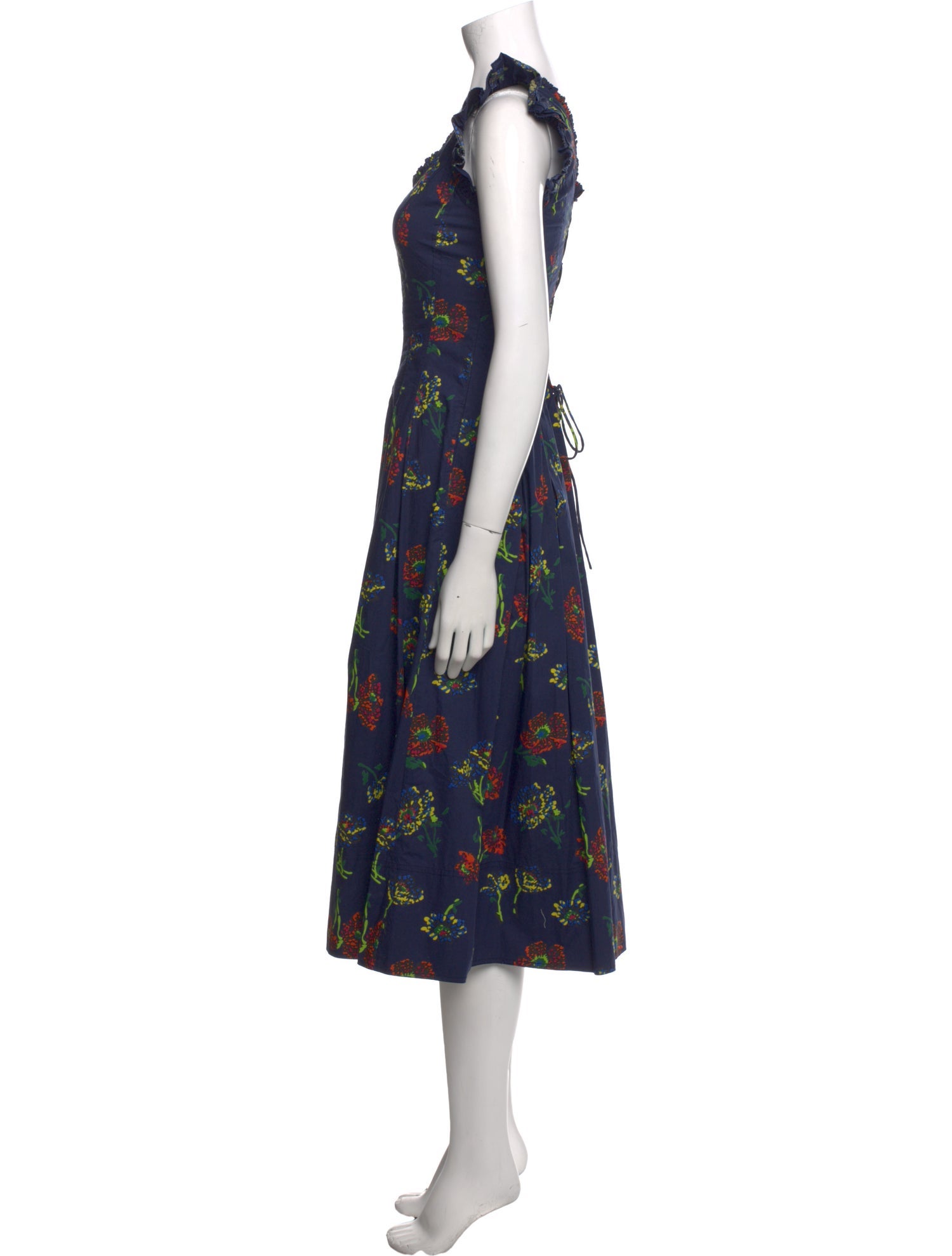 Ulla Johnson Floral Print Midi Length Dress