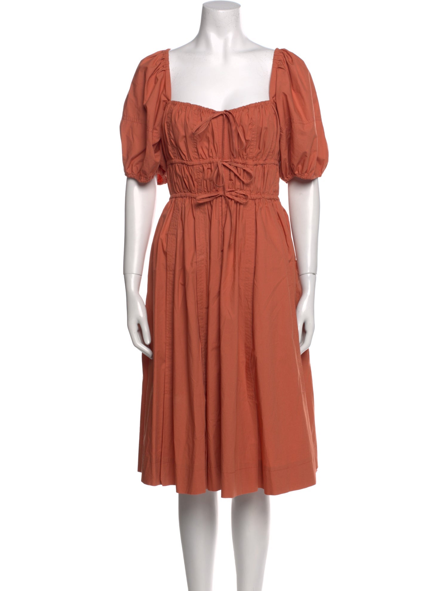 Ulla Johnson Square Neckline Midi Length Dress