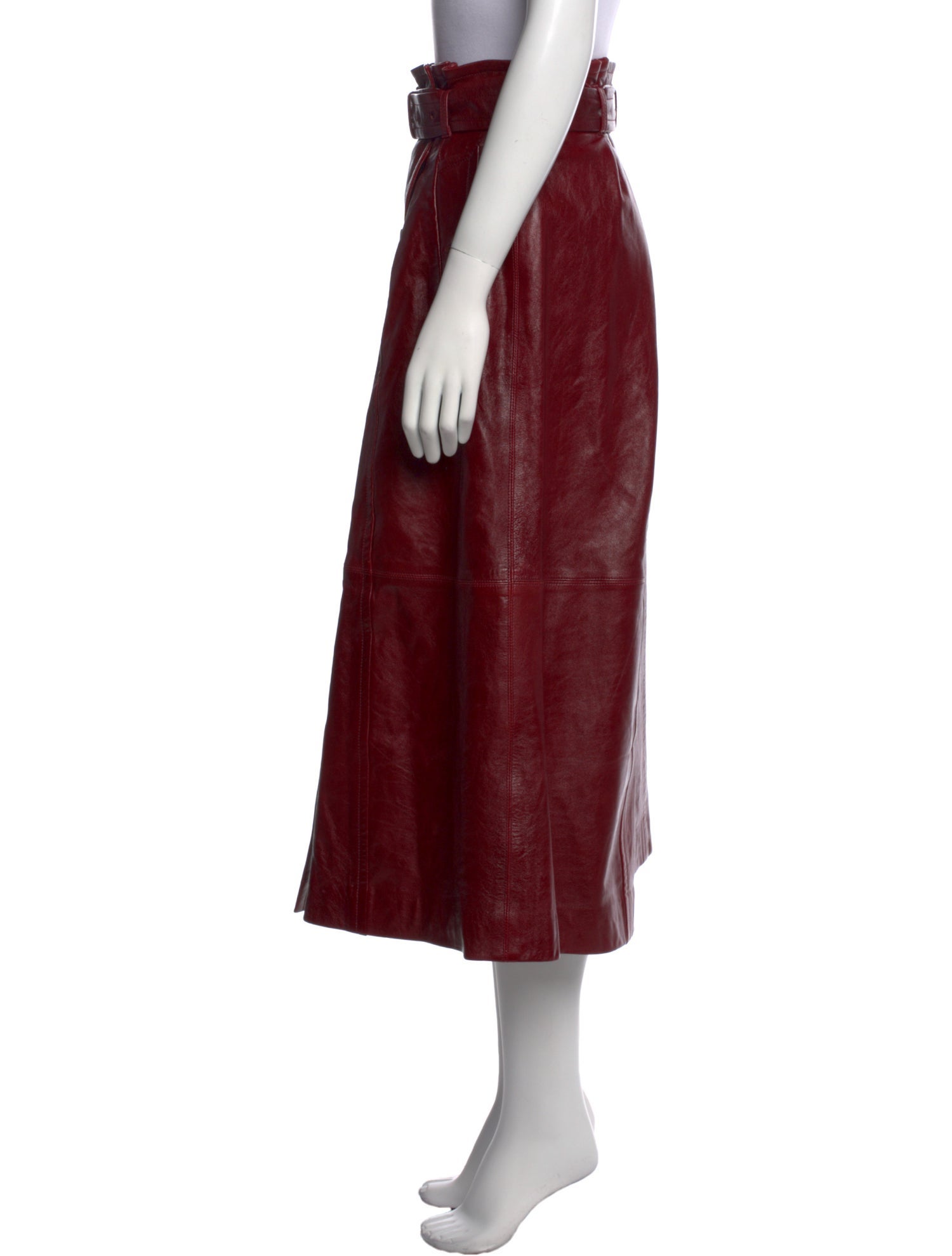 Ulla Johnson Lamb Leather Midi Length Skirt