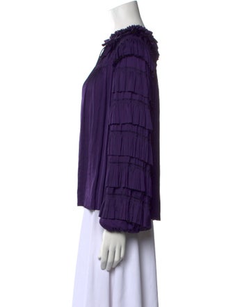 Ulla Johnson V-Neck Long Sleeve Blouse