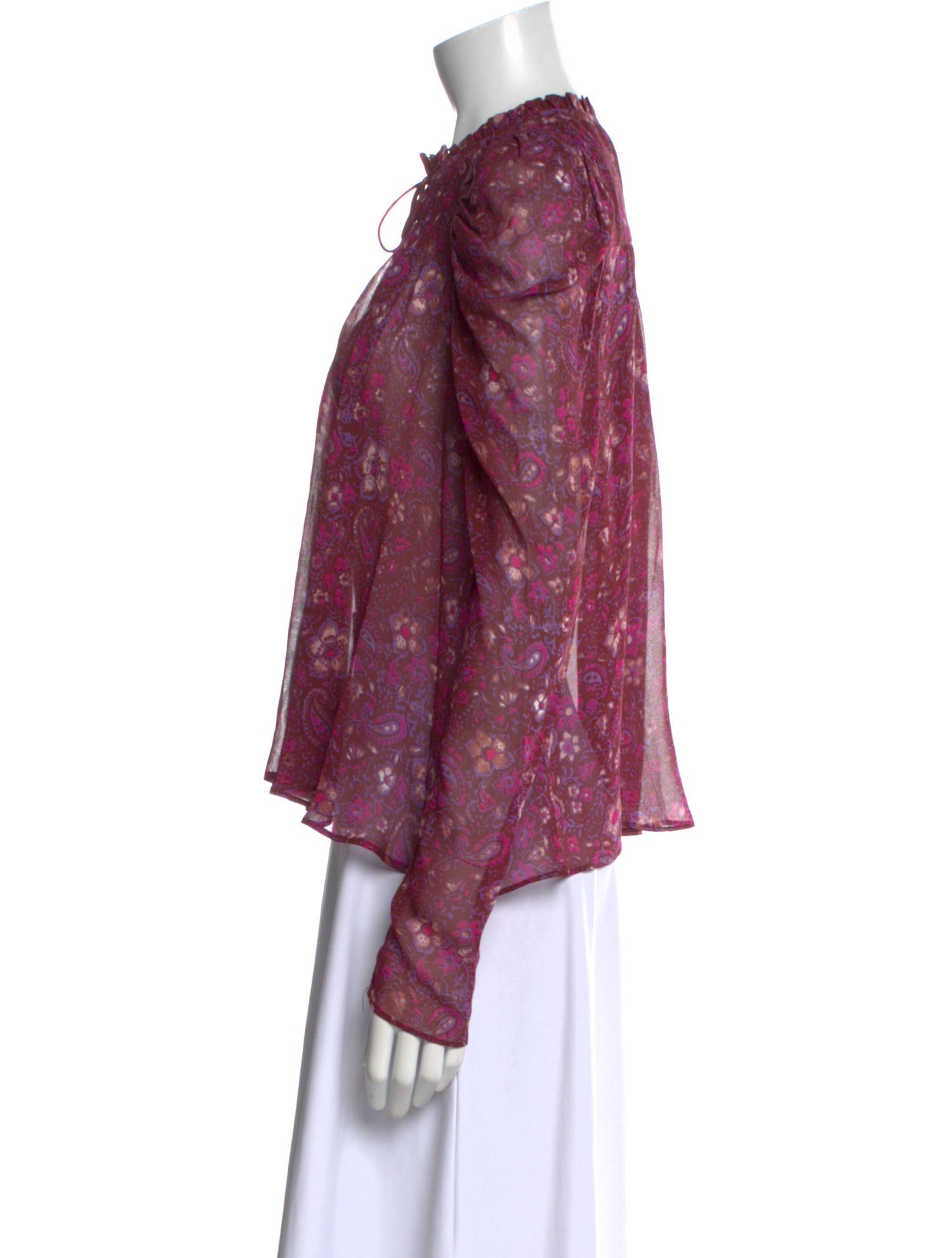 Ulla Johnson Silk Floral Print Blouse