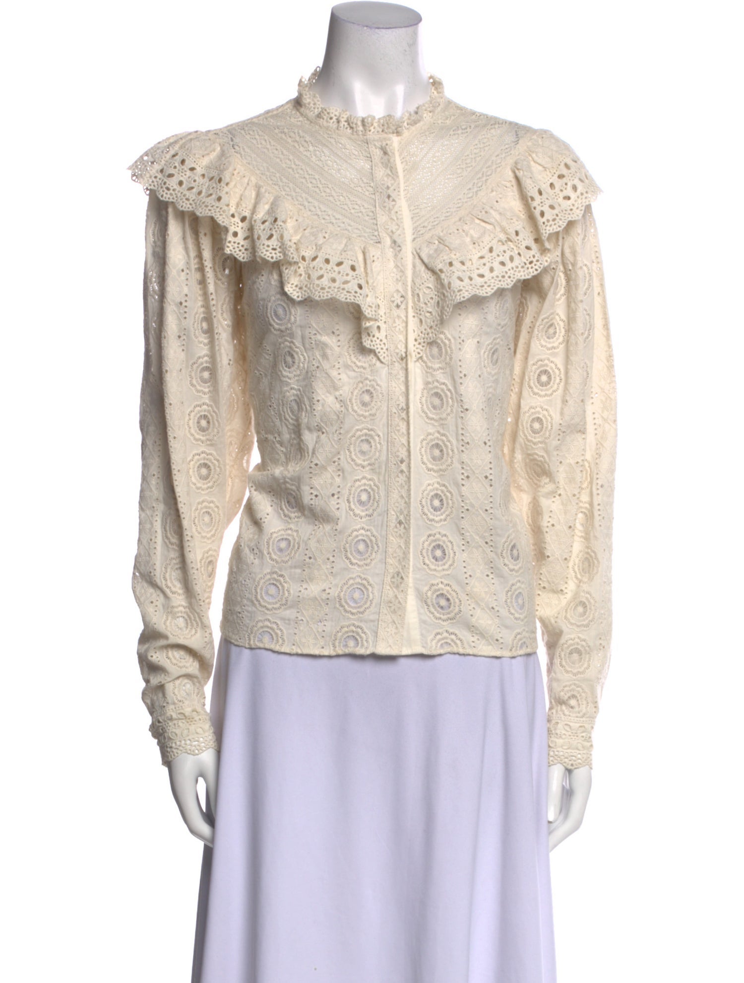 Ulla Johnson Printed Mock Neck Blouse