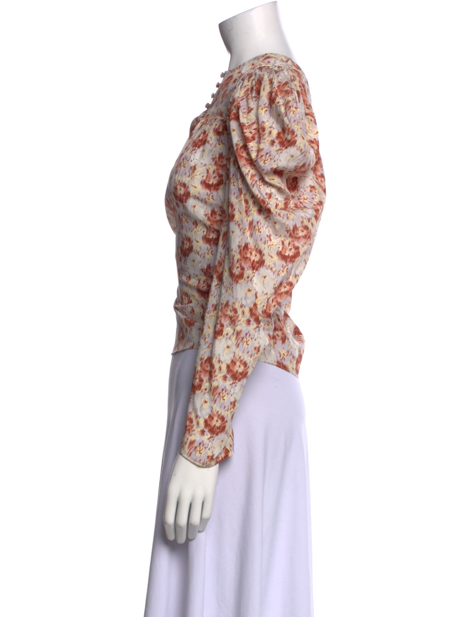 Ulla Johnson Silk Floral Print Blouse