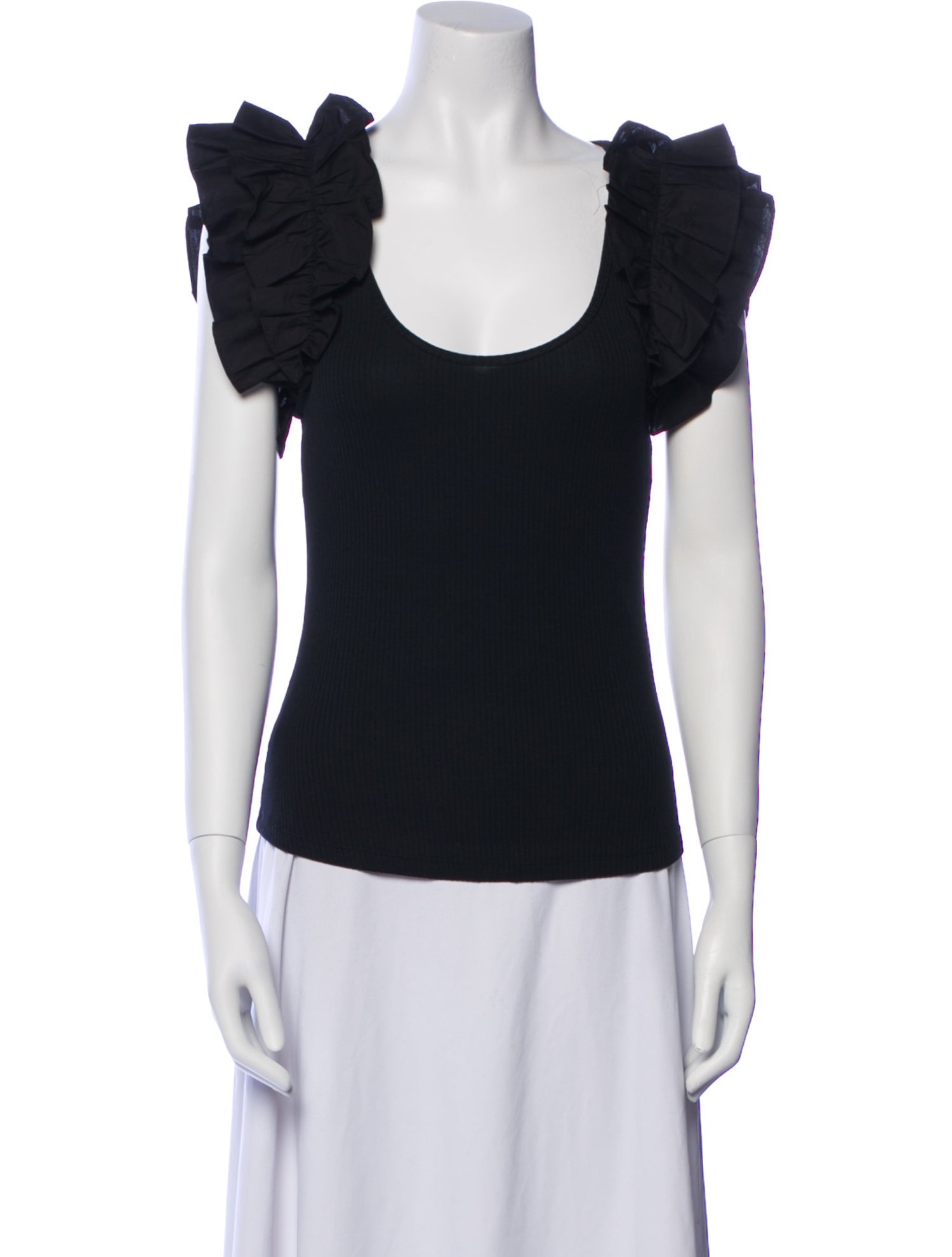 Ulla Johnson Scoop Neck Short Sleeve Top