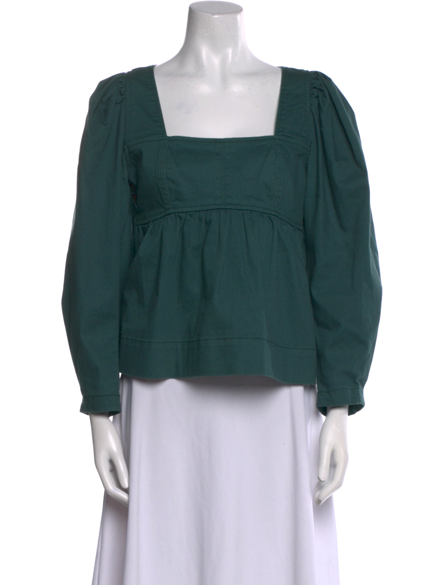 Ulla Johnson Square Neckline Three-Quarter Sleeve Top