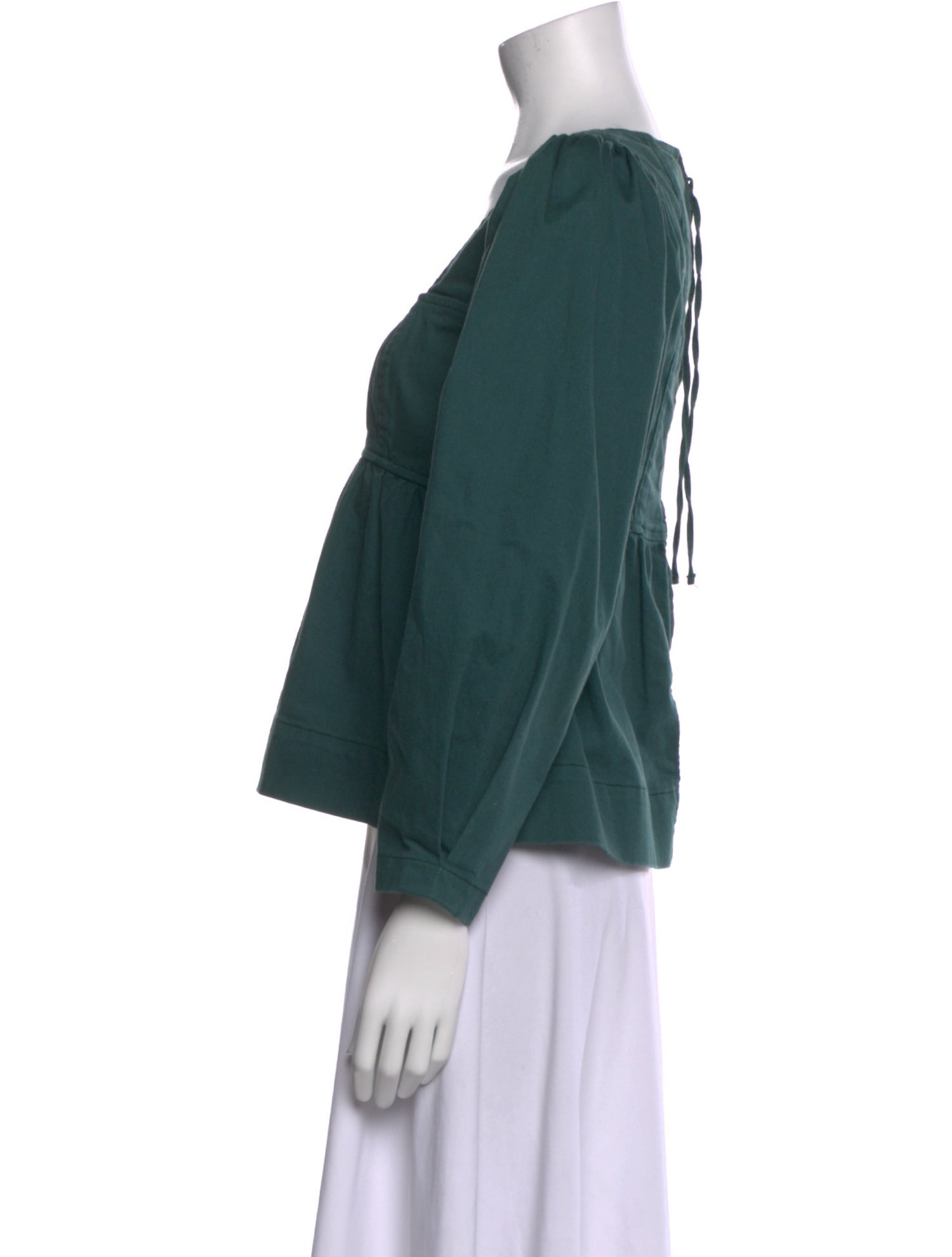 Ulla Johnson Square Neckline Three-Quarter Sleeve Top