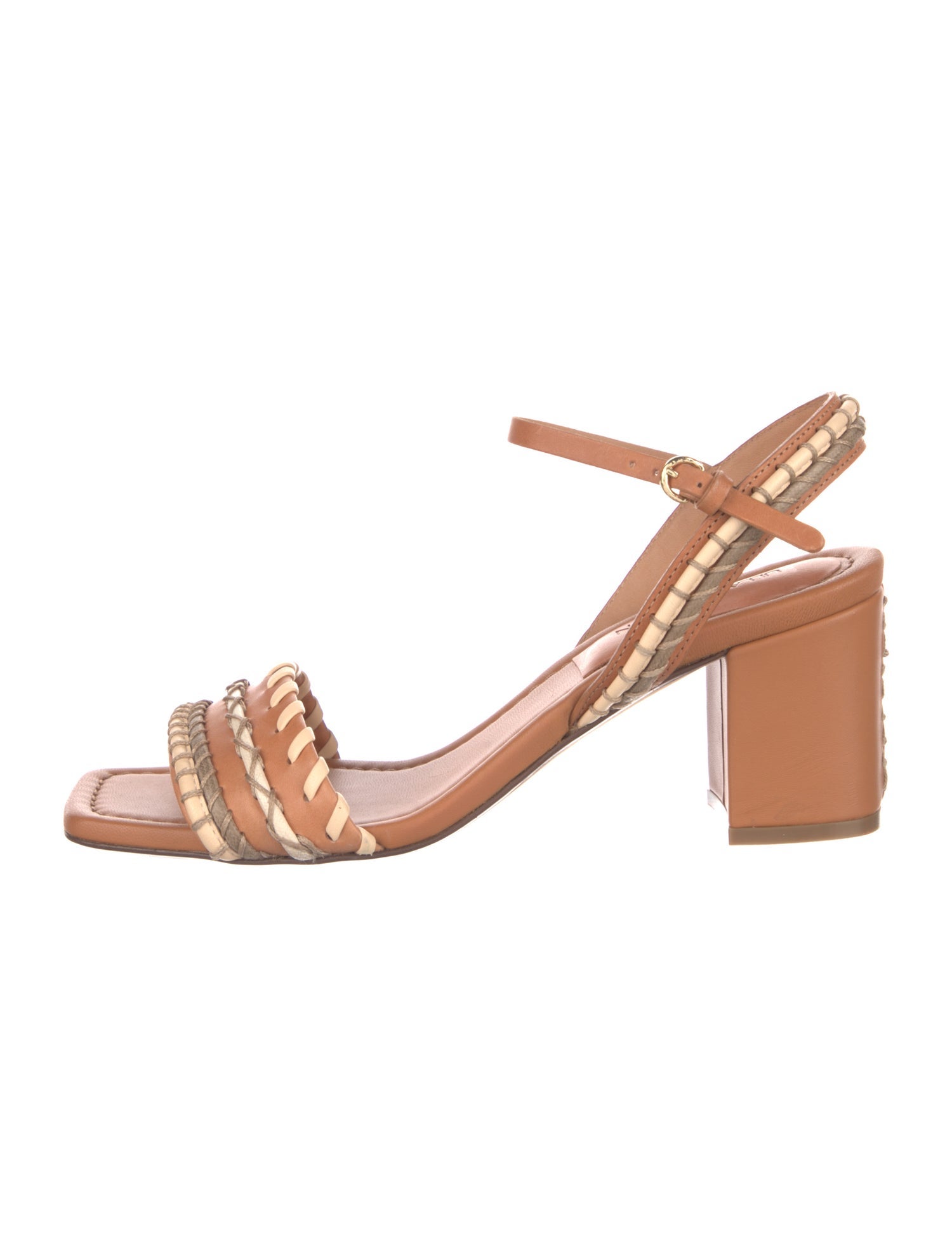 Ulla Johnson Leather Colorblock Pattern Sandals