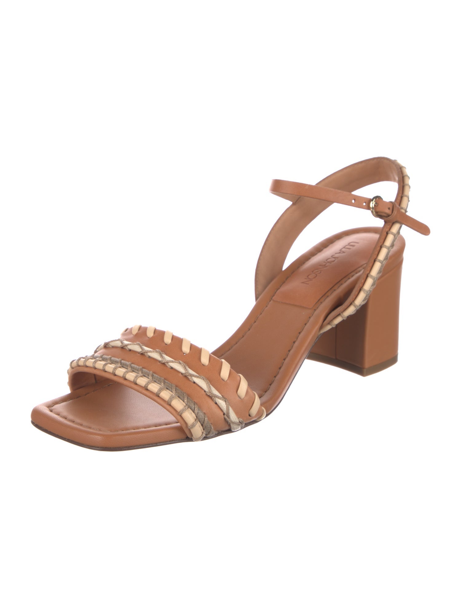 Ulla Johnson Leather Colorblock Pattern Sandals