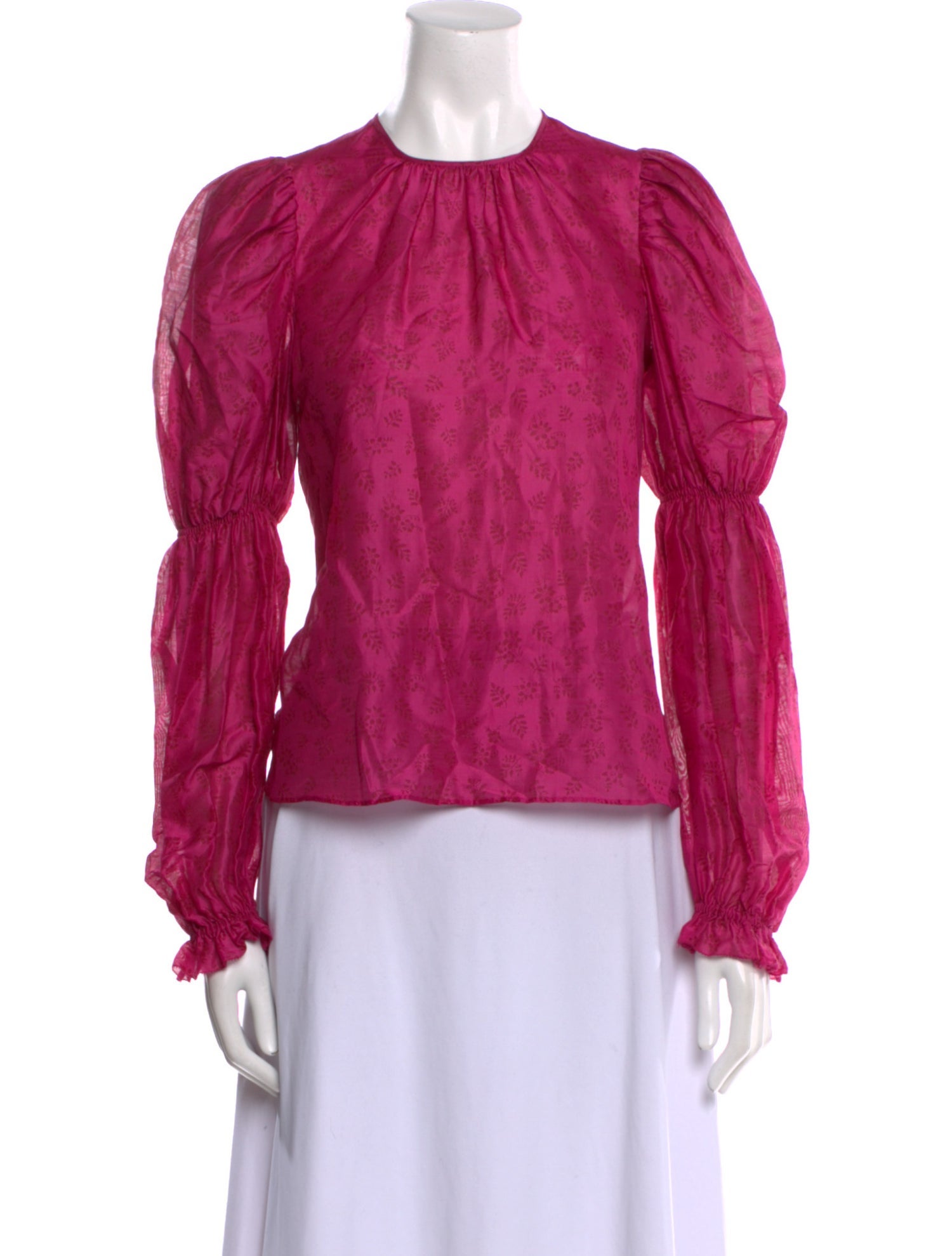 Ulla Johnson Crew Neck Long Sleeve Blouse