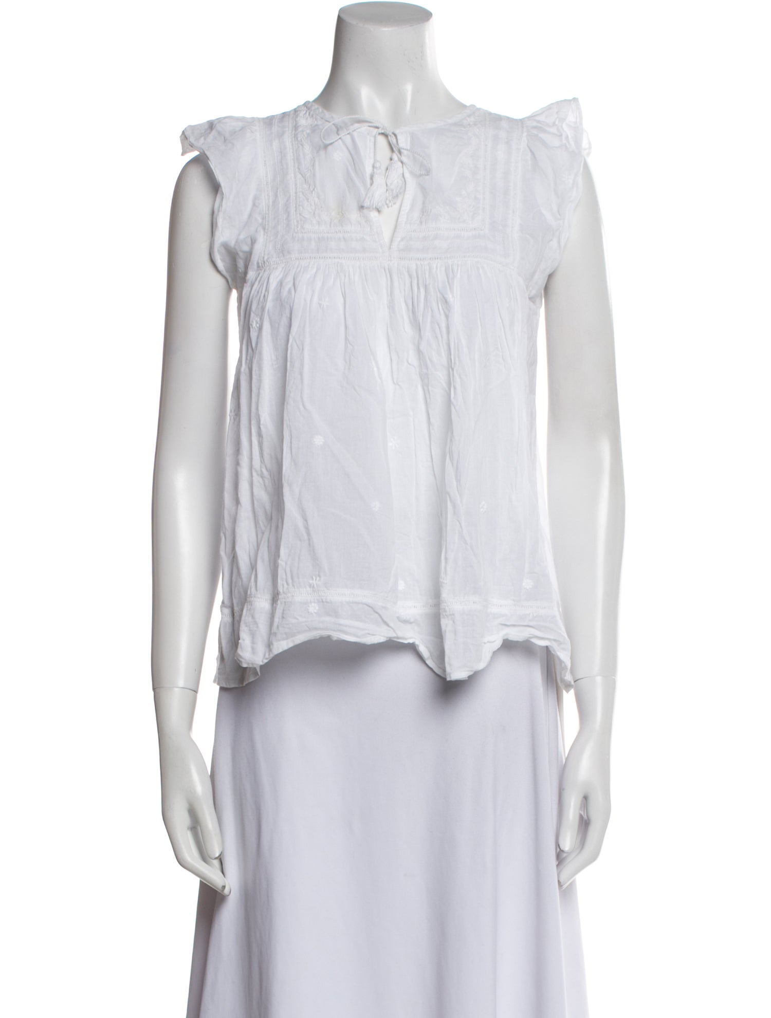 Ulla Johnson Square Neckline Sleeveless Crop Top