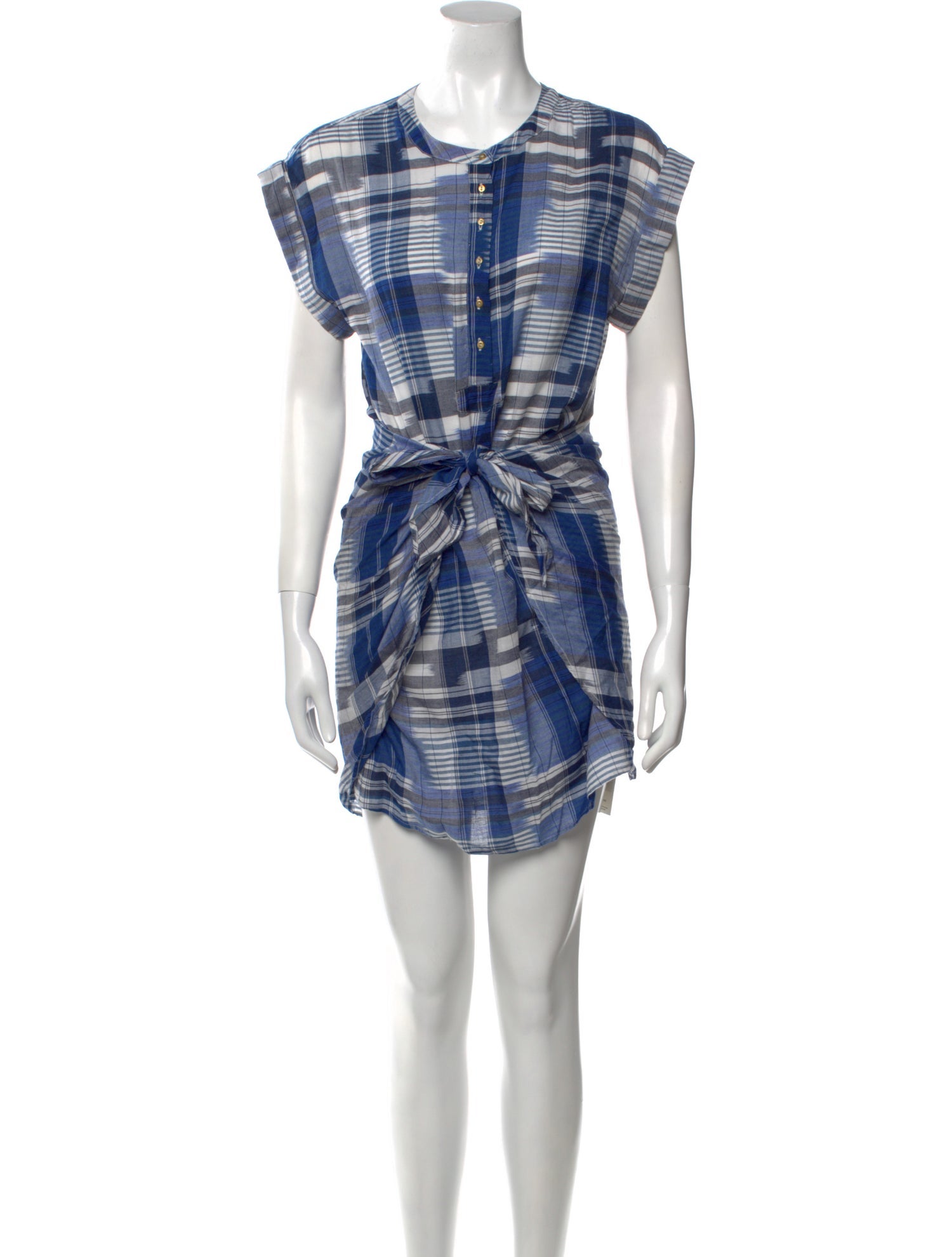 Ulla Johnson Plaid Print Knee-Length Dress