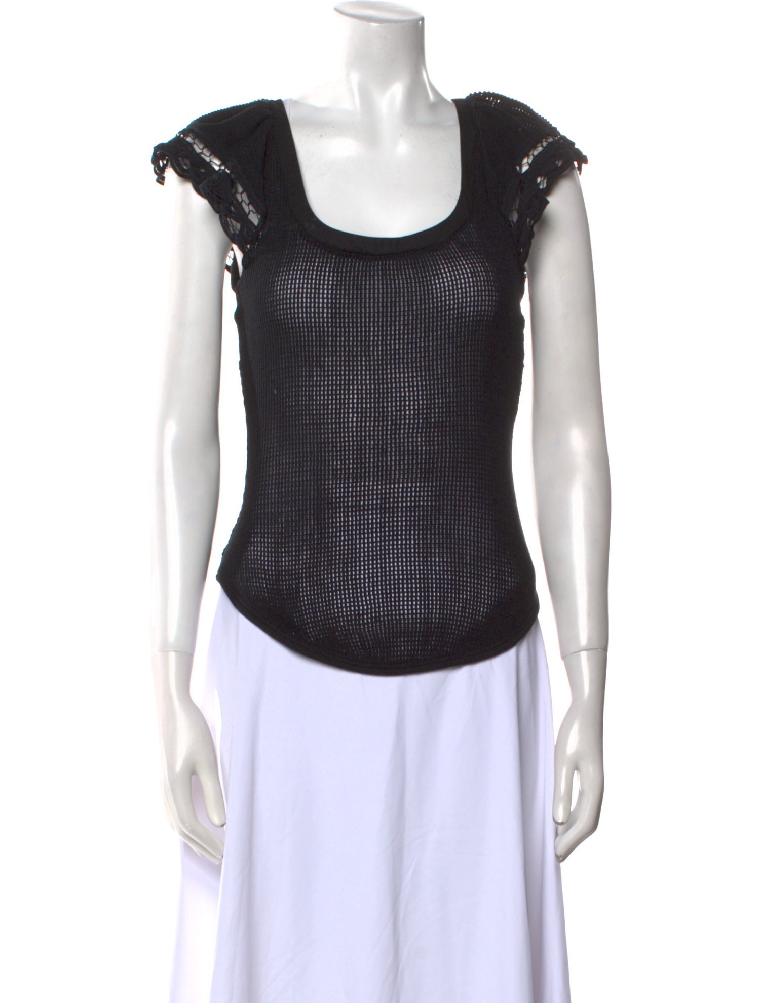 Ulla Johnson Square Neckline Short Sleeve Top