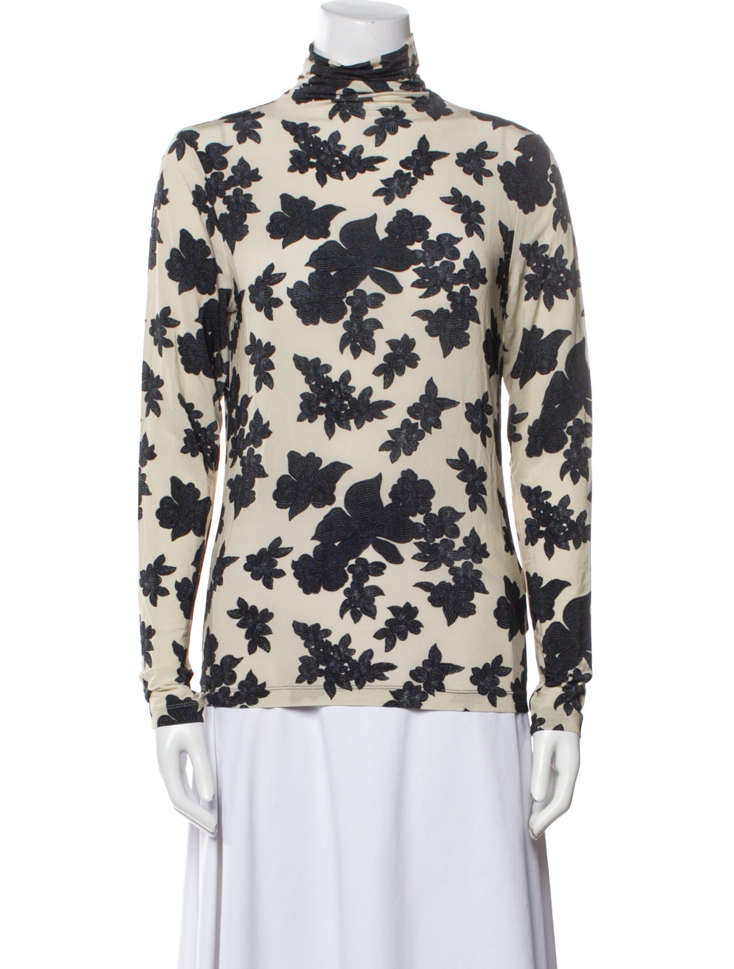 Ulla Johnson Floral Print Mock Neck Blouse
