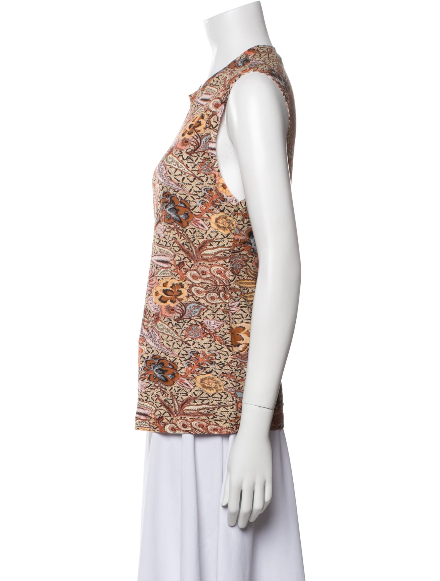 Ulla Johnson Printed Crew Neck Top