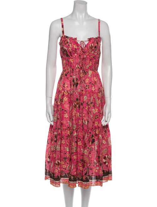 Ulla Johnson Floral Print Midi Length Dress