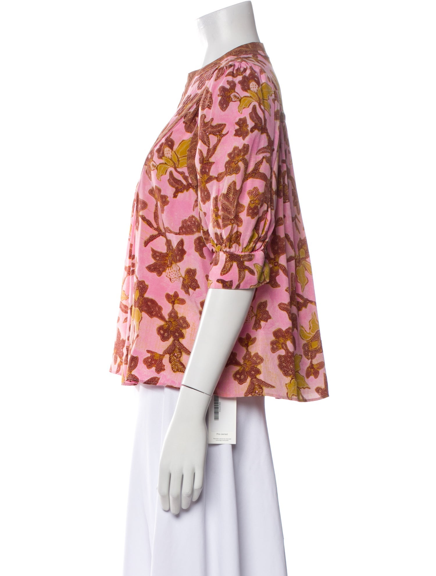 Ulla Johnson Silk Floral Print Blouse