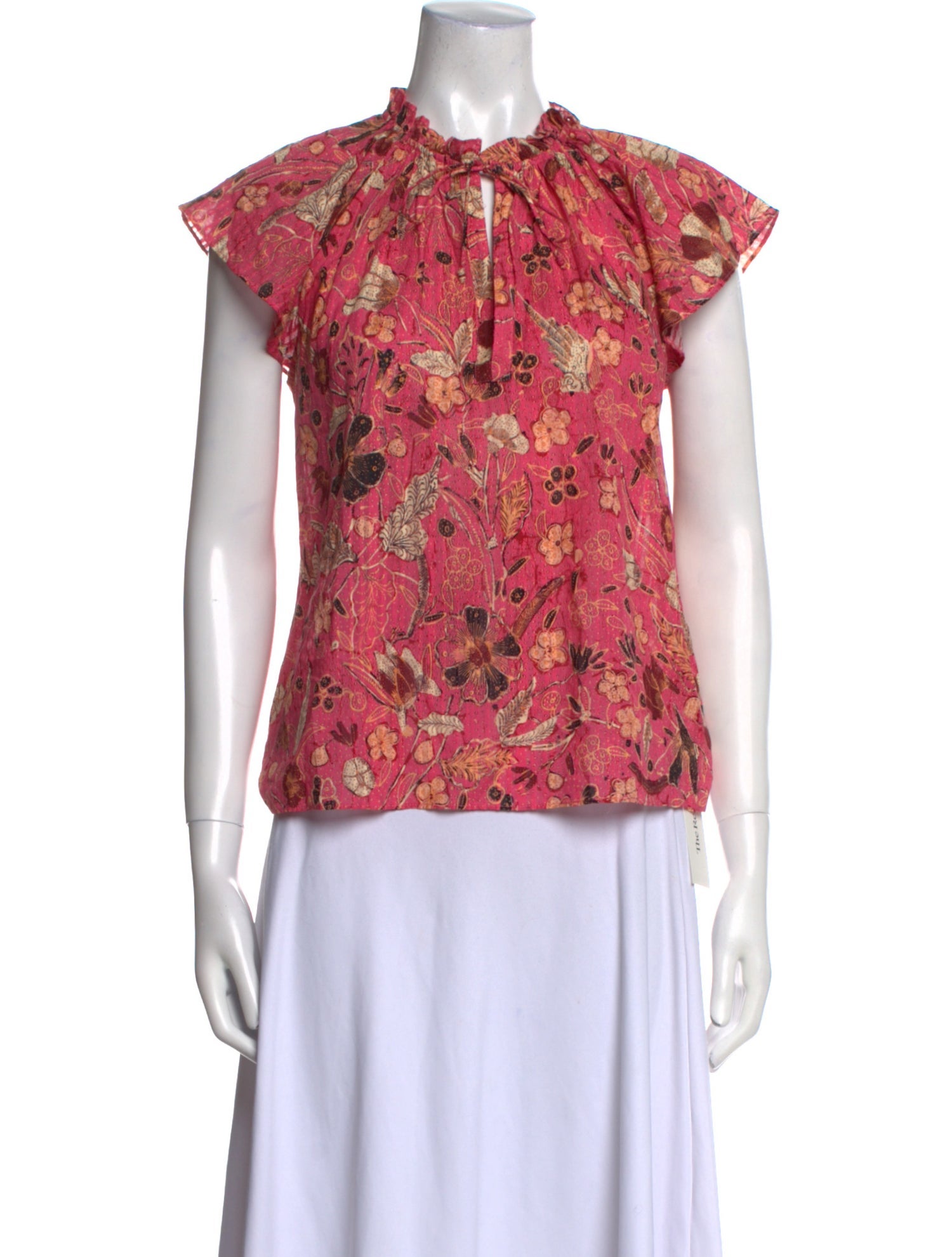 Ulla Johnson Floral Print Crew Neck Blouse