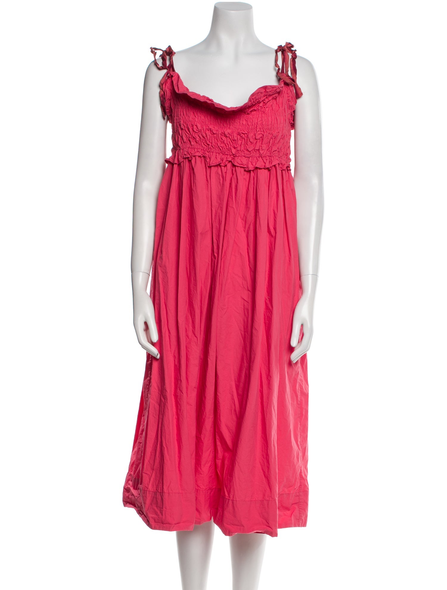 Ulla Johnson Cowl Neck Midi Length Dress