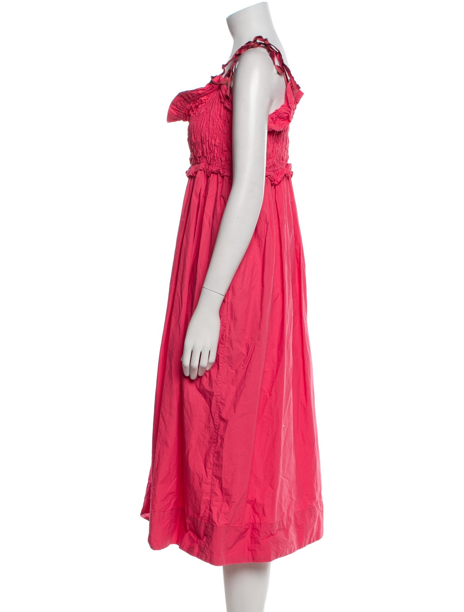 Ulla Johnson Cowl Neck Midi Length Dress