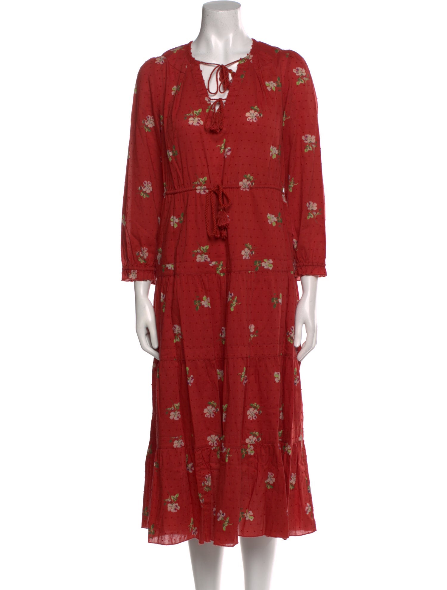 Ulla Johnson Floral Print Midi Length Dress