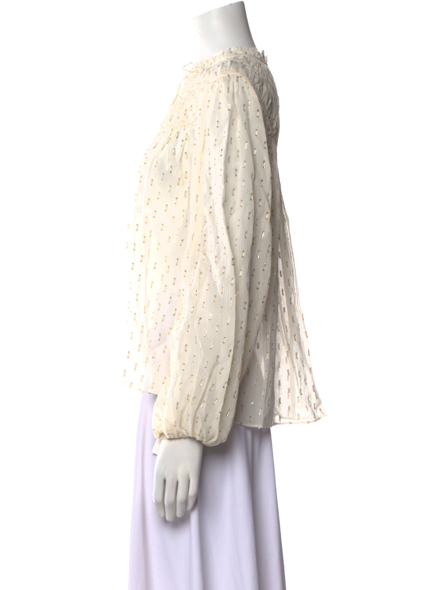 Ulla Johnson Printed Mock Neck Blouse