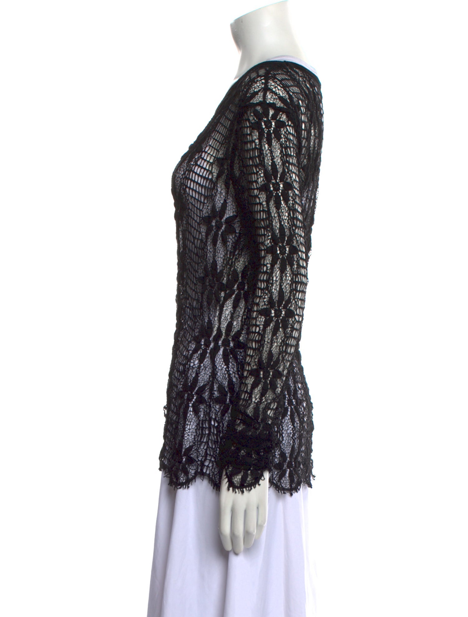 Ulla Johnson Lace Pattern Scoop Neck Blouse