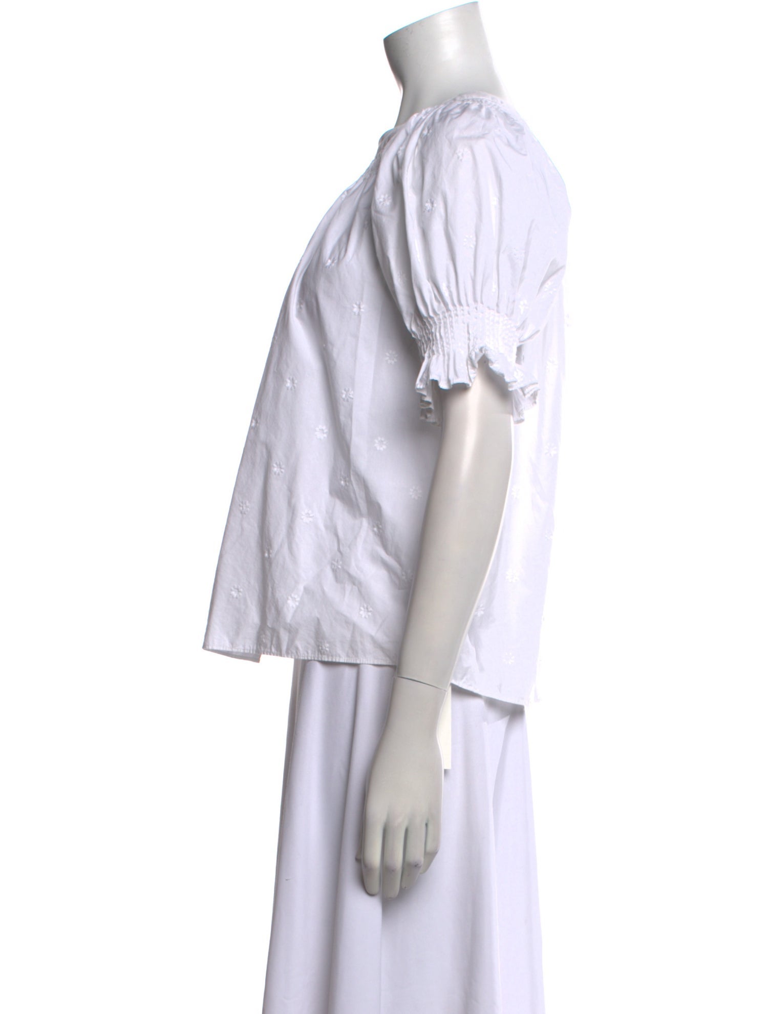 Ulla Johnson Crew Neck Short Sleeve Blouse