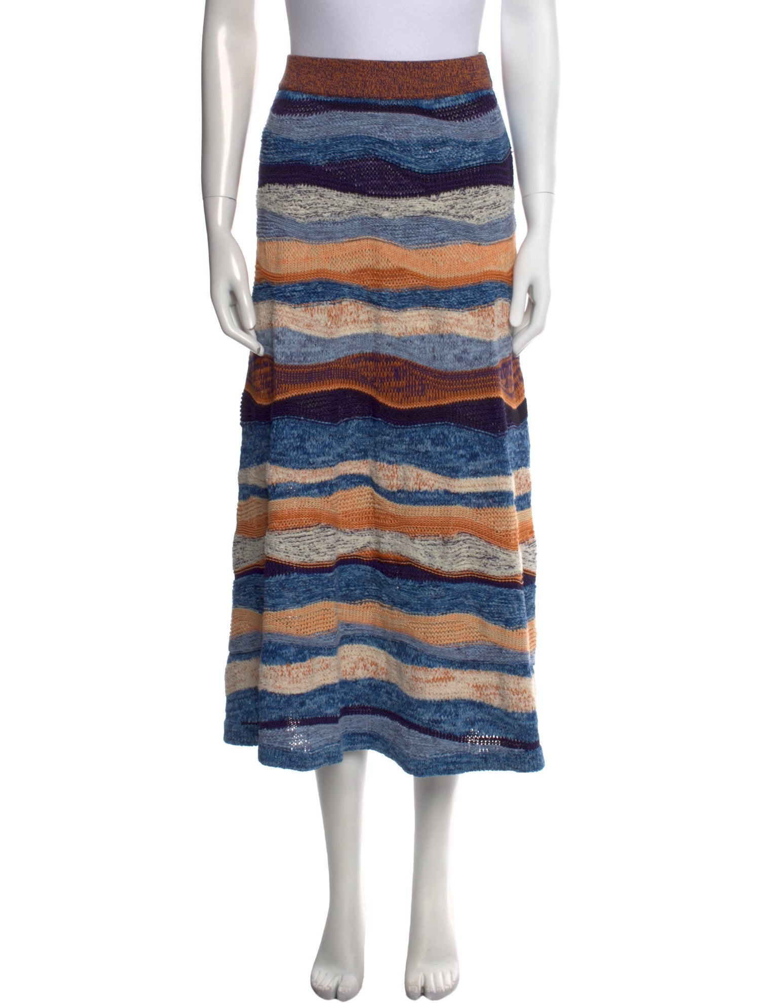 Ulla Johnson Striped Midi Length Skirt