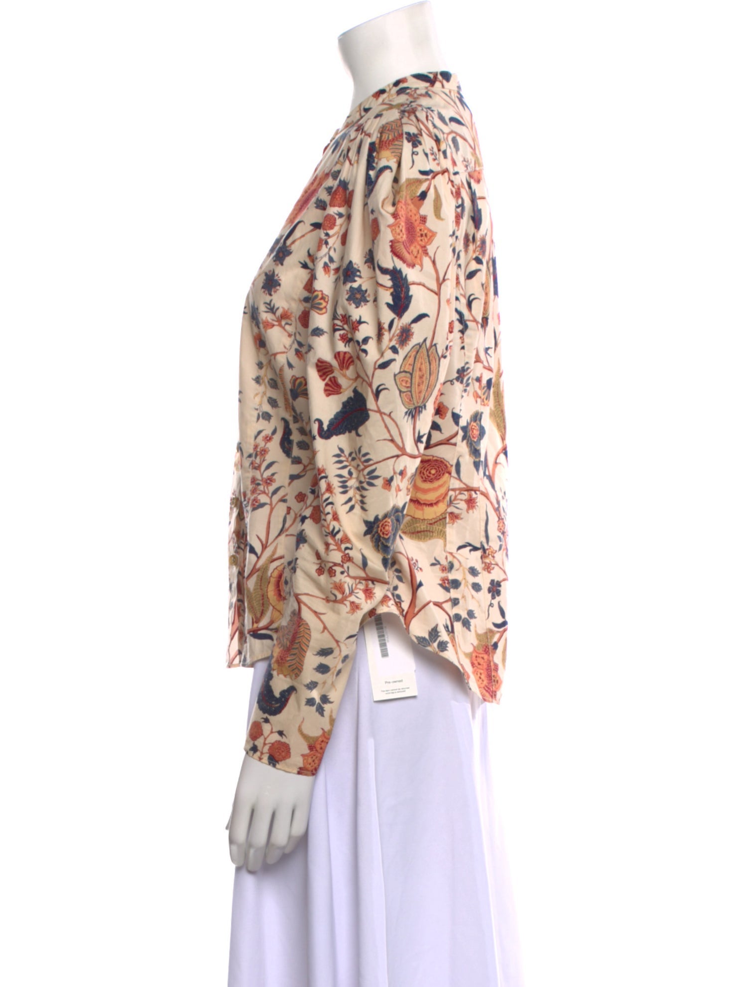 Ulla Johnson Floral Print Mock Neck Blouse