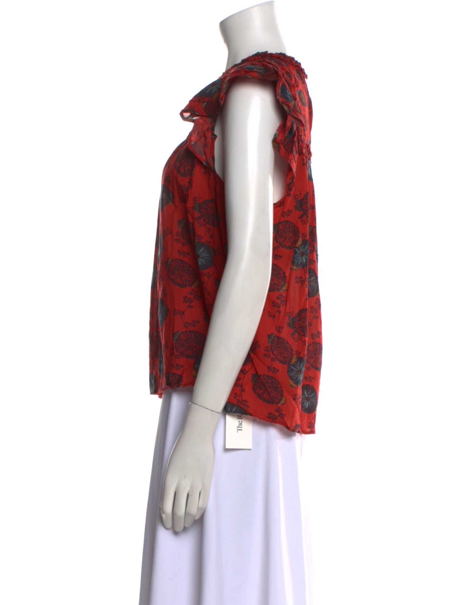 Ulla Johnson Floral Print Crew Neck Blouse