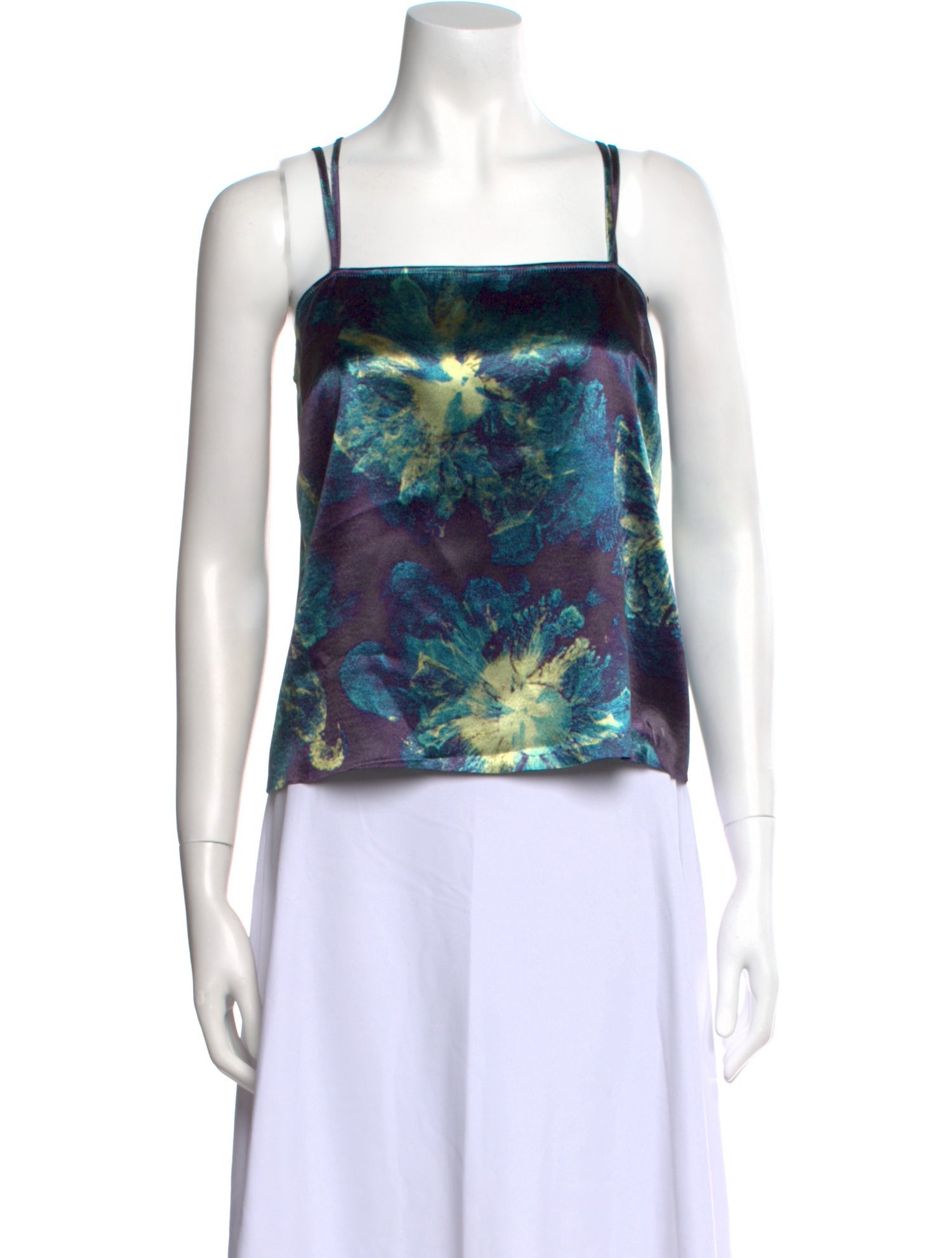 Ulla Johnson Floral Print Square Neckline Crop Top w/ Tags