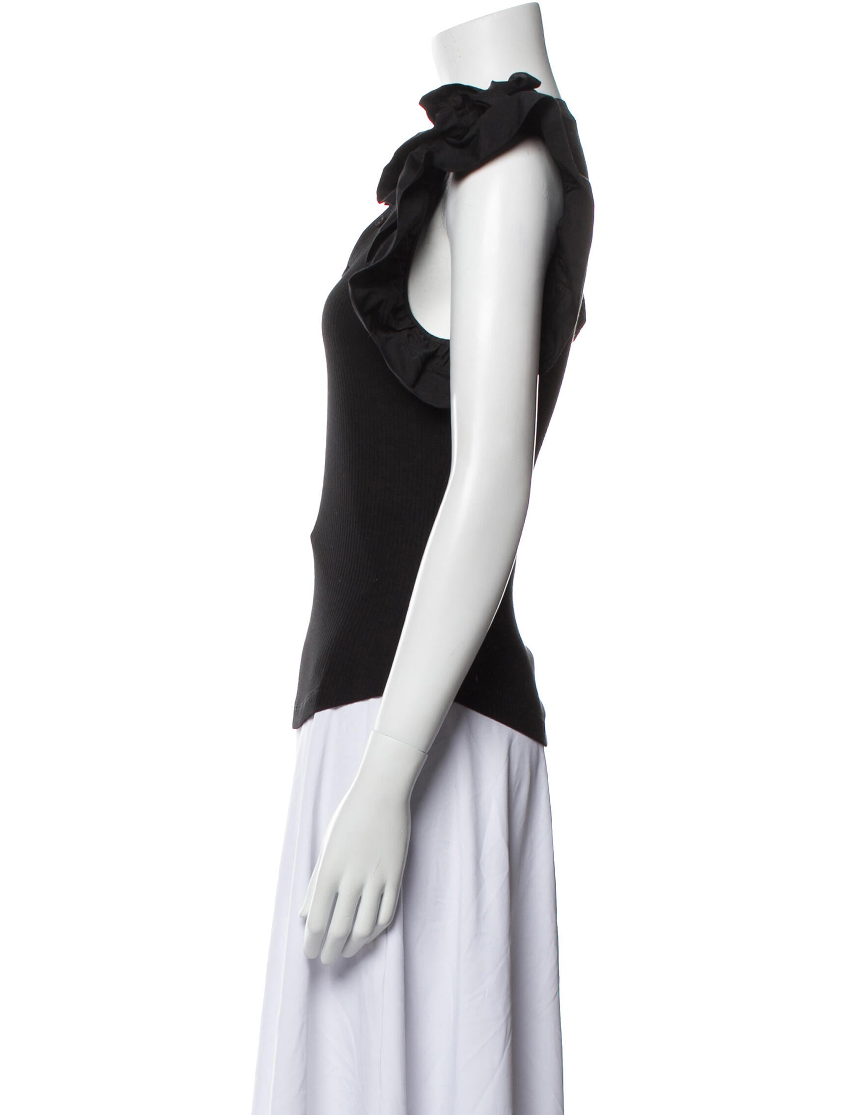 Ulla Johnson V-Neck Short Sleeve Top