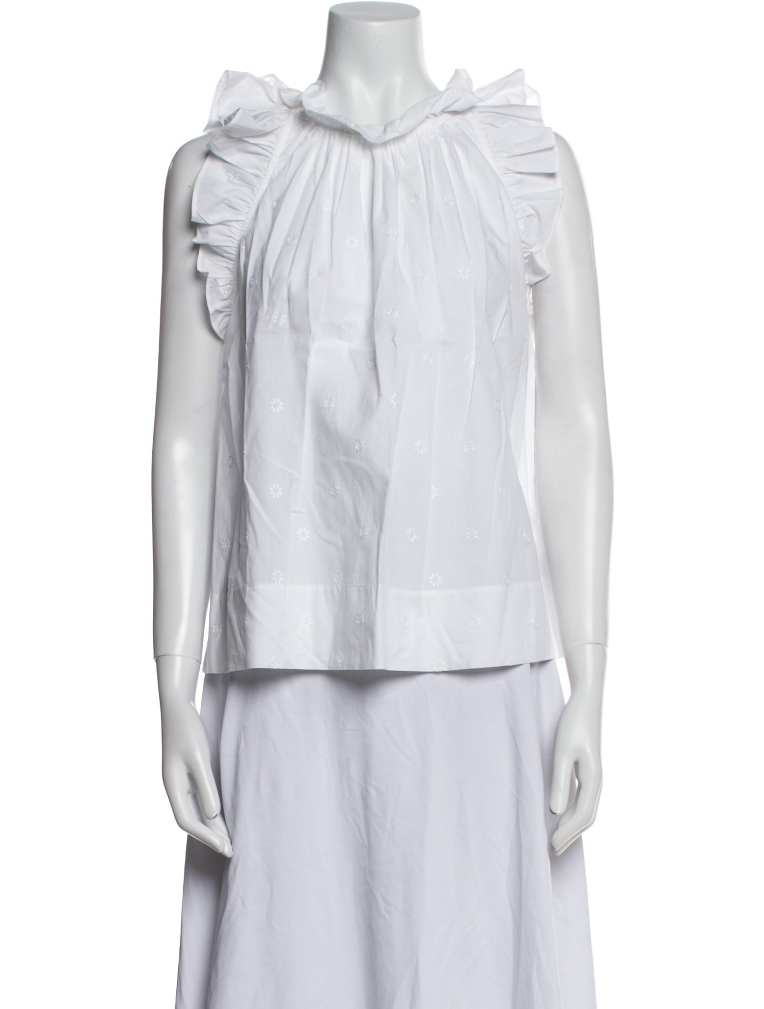 Ulla Johnson Mock Neck Sleeveless Blouse