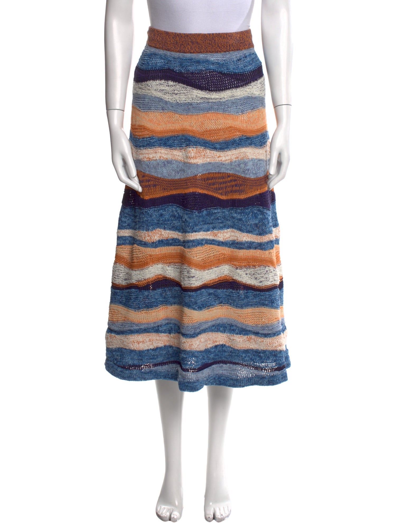 Ulla Johnson Striped Midi Length Skirt