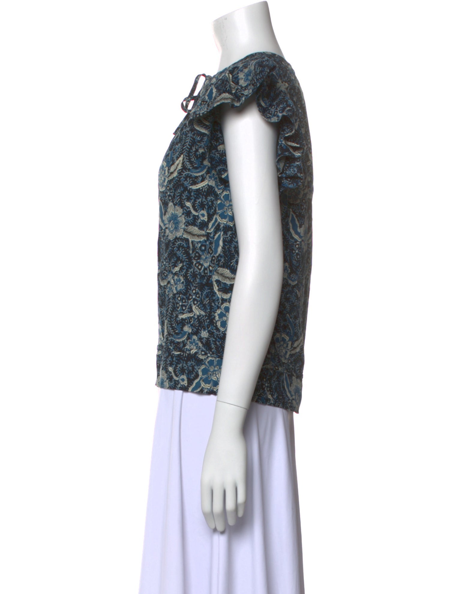 Ulla Johnson Printed Crew Neck Blouse