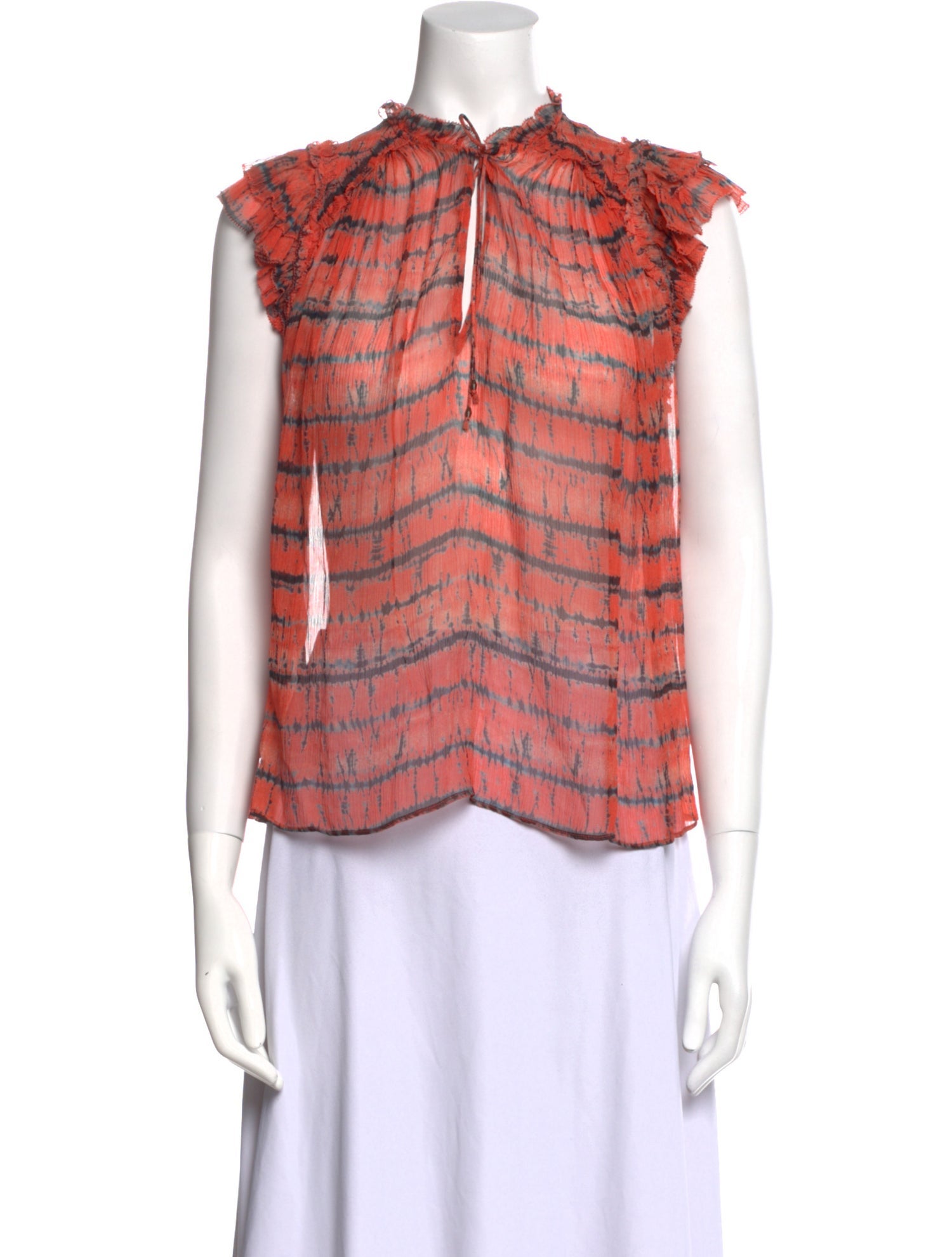 Ulla Johnson Silk Tie-Dye Print Blouse